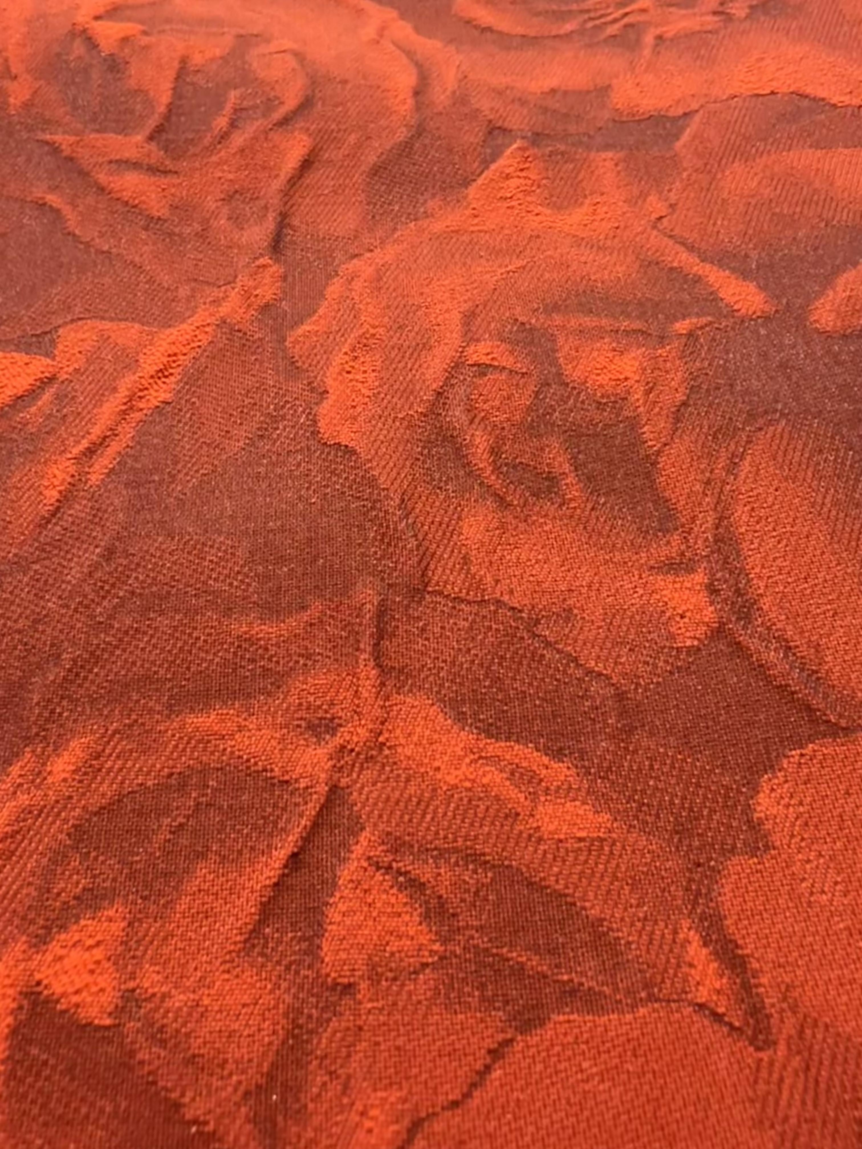 Polyester Matelassé Red