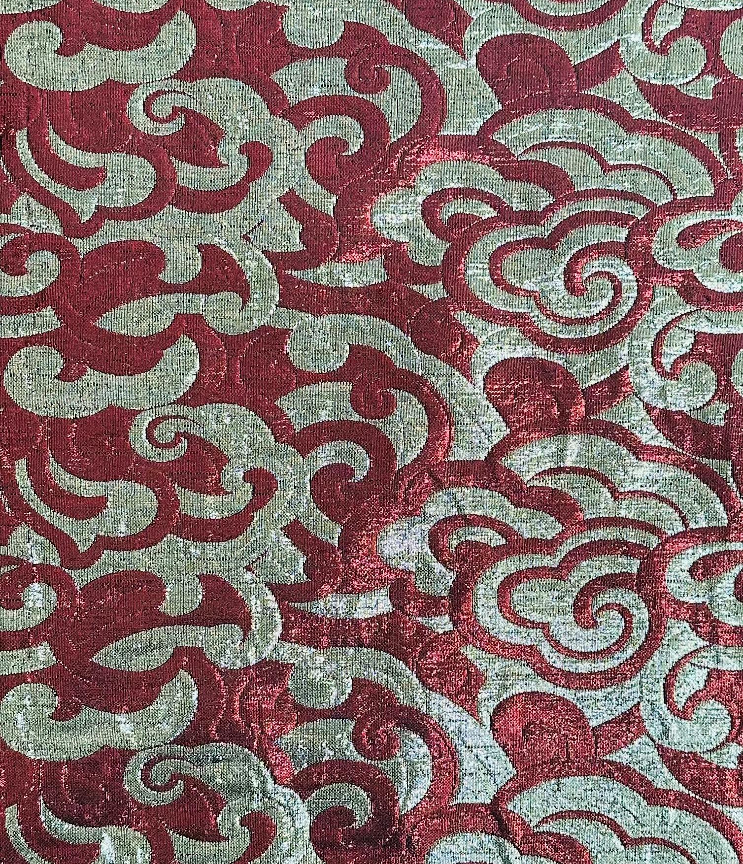 Acetate/Metallic Swirl Brocade