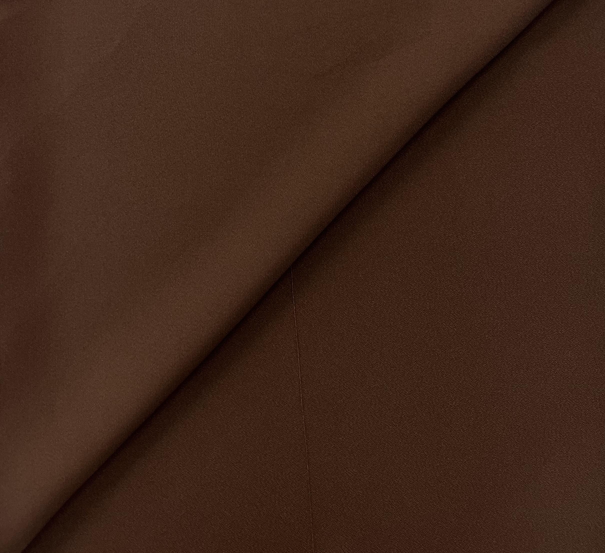 Viscose Crepe Back Satin in Chocolate