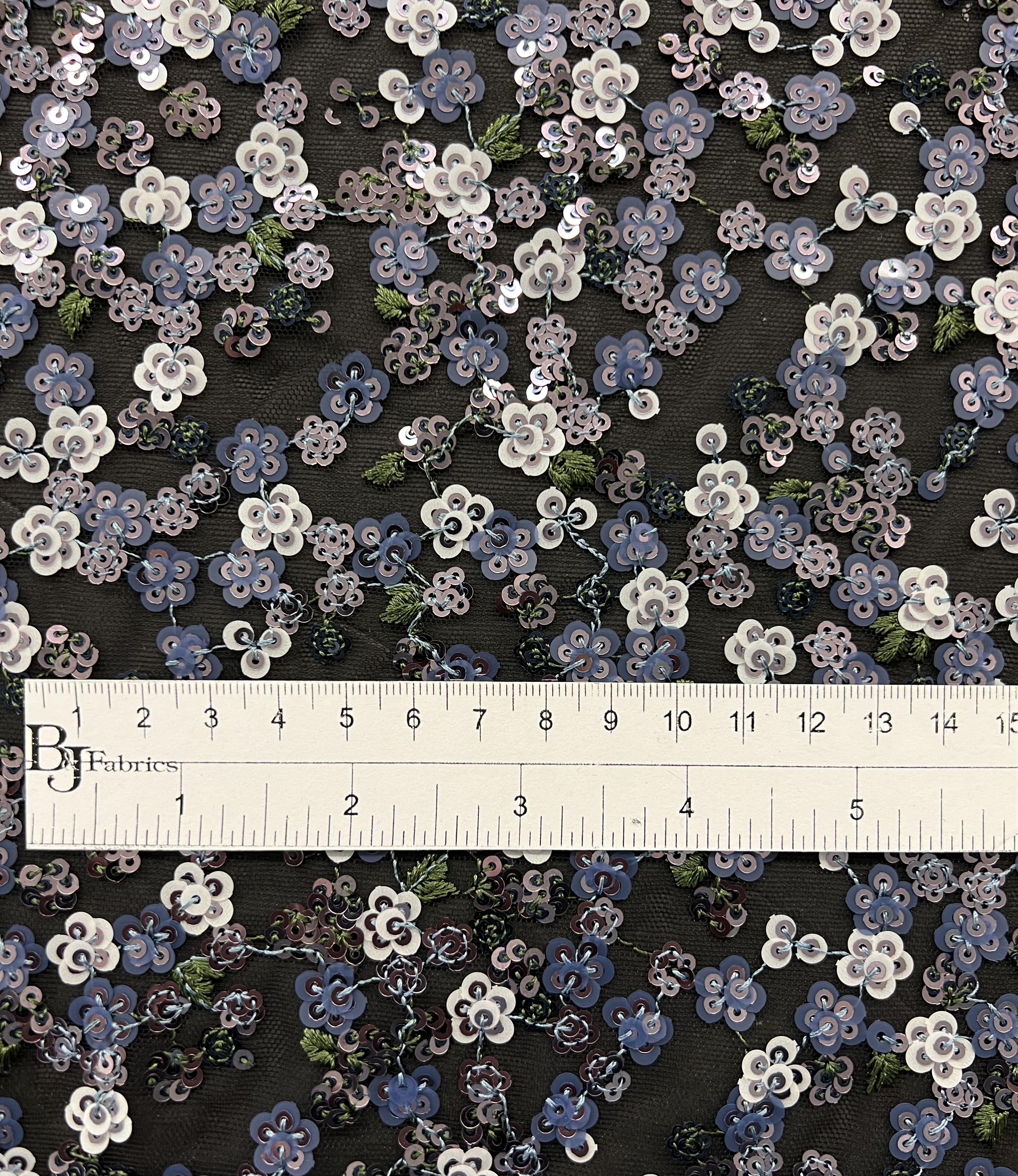 Embroidered Tulle with Sequins