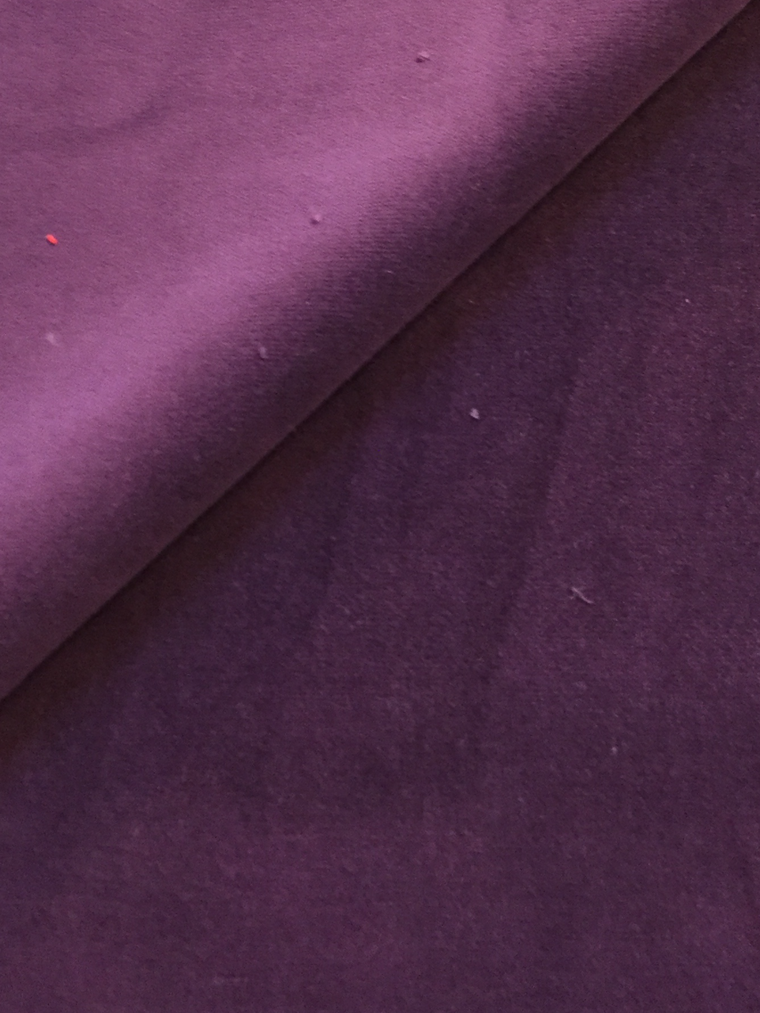 Flameproof Upholstery Cotton Velvet in Eggplant