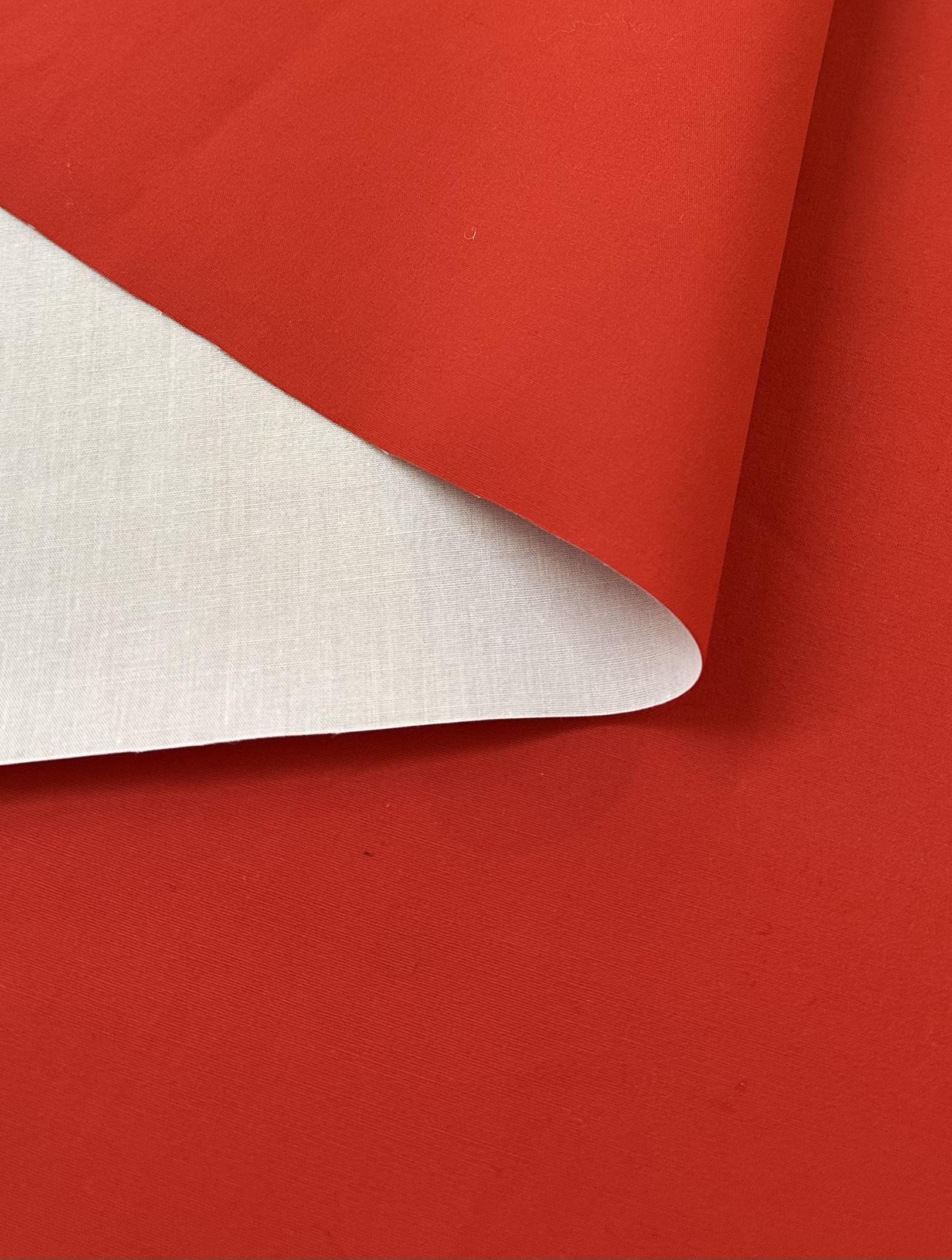 Doubleface Cotton Rainwear in Cherry Tomato