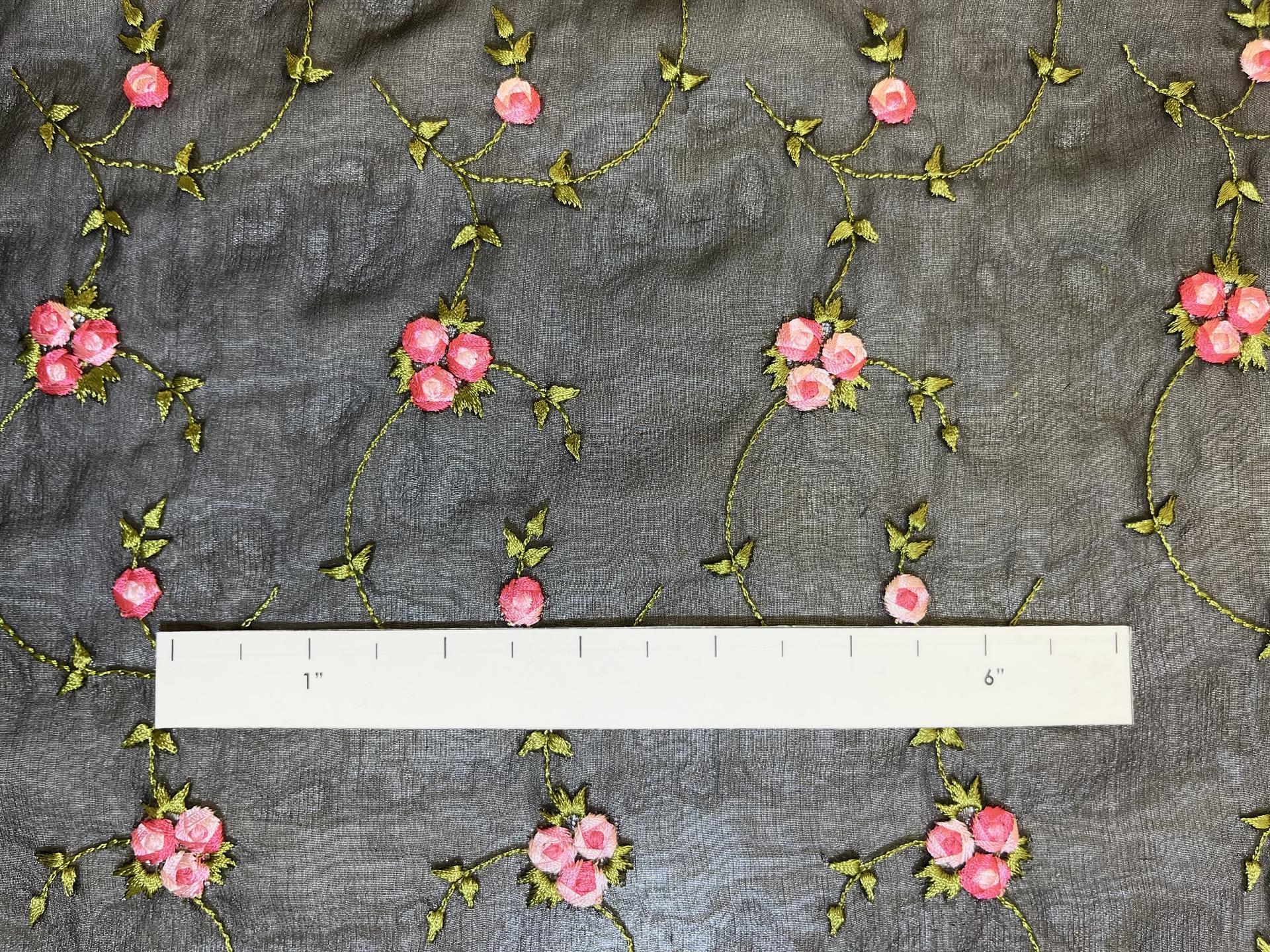 Embroidered Silk Chiffon