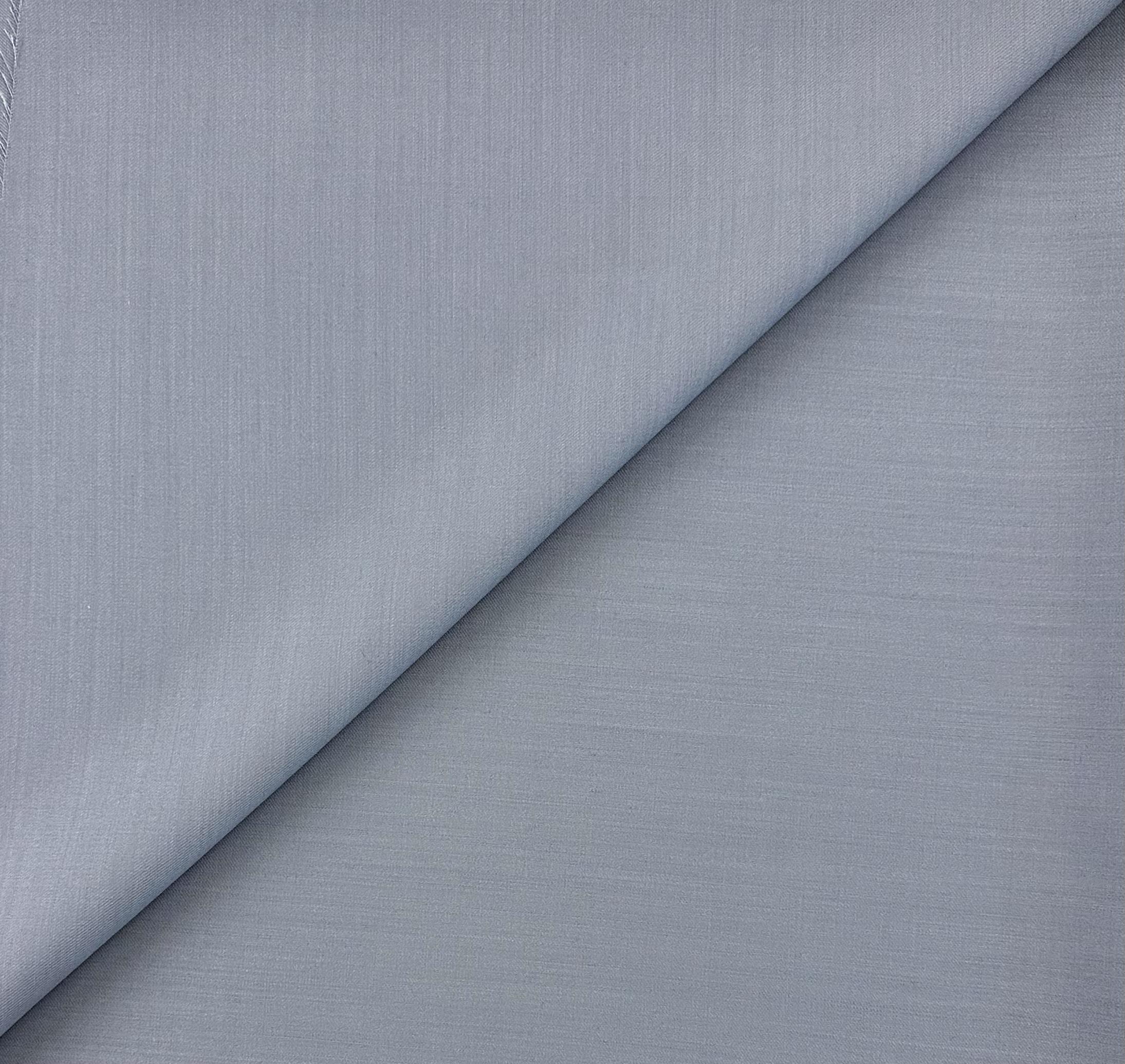 Italian Wool Mohair Silk Gabardine Suiting in Steel Blue