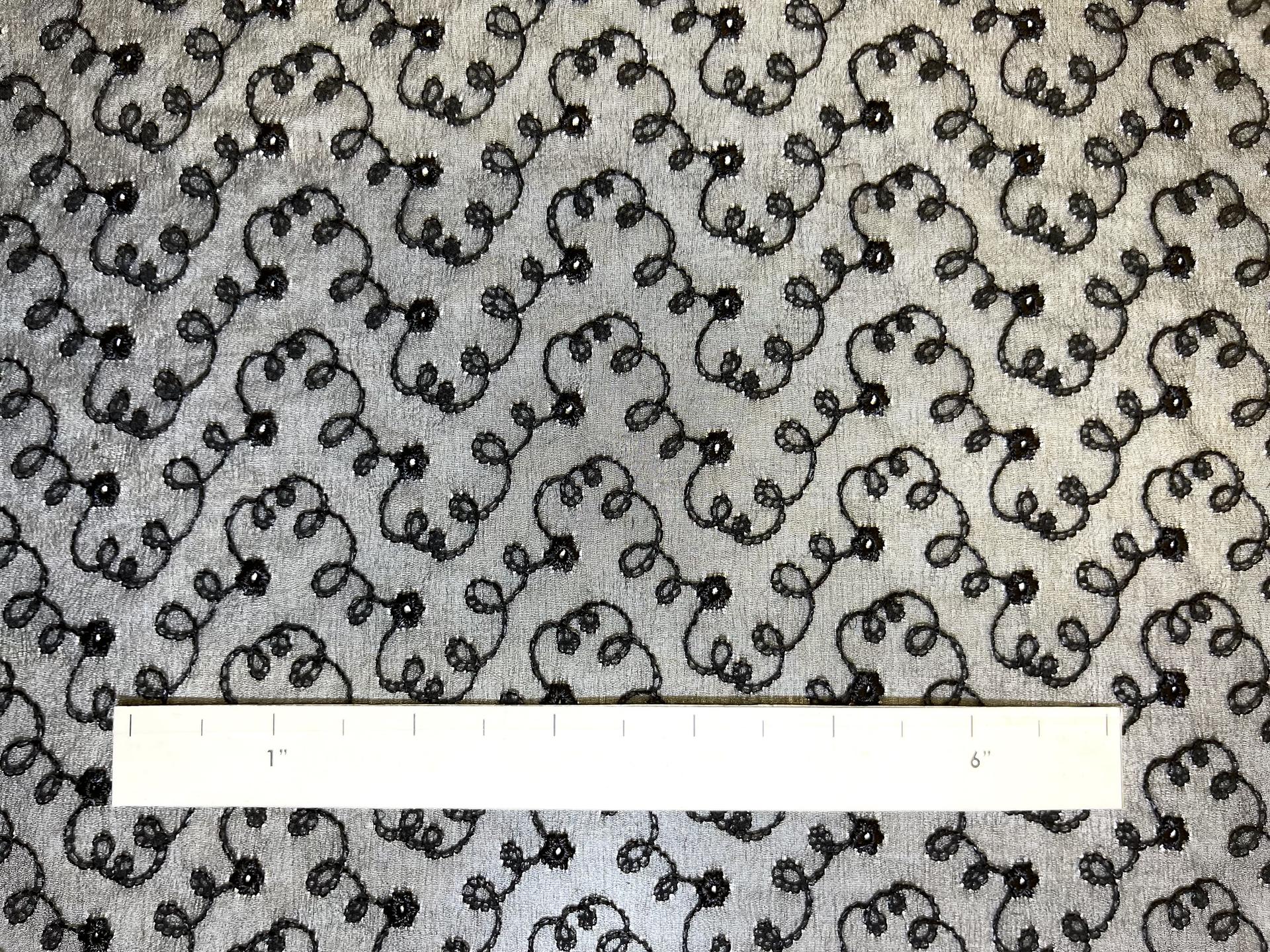 Embroidered Silk Chiffon