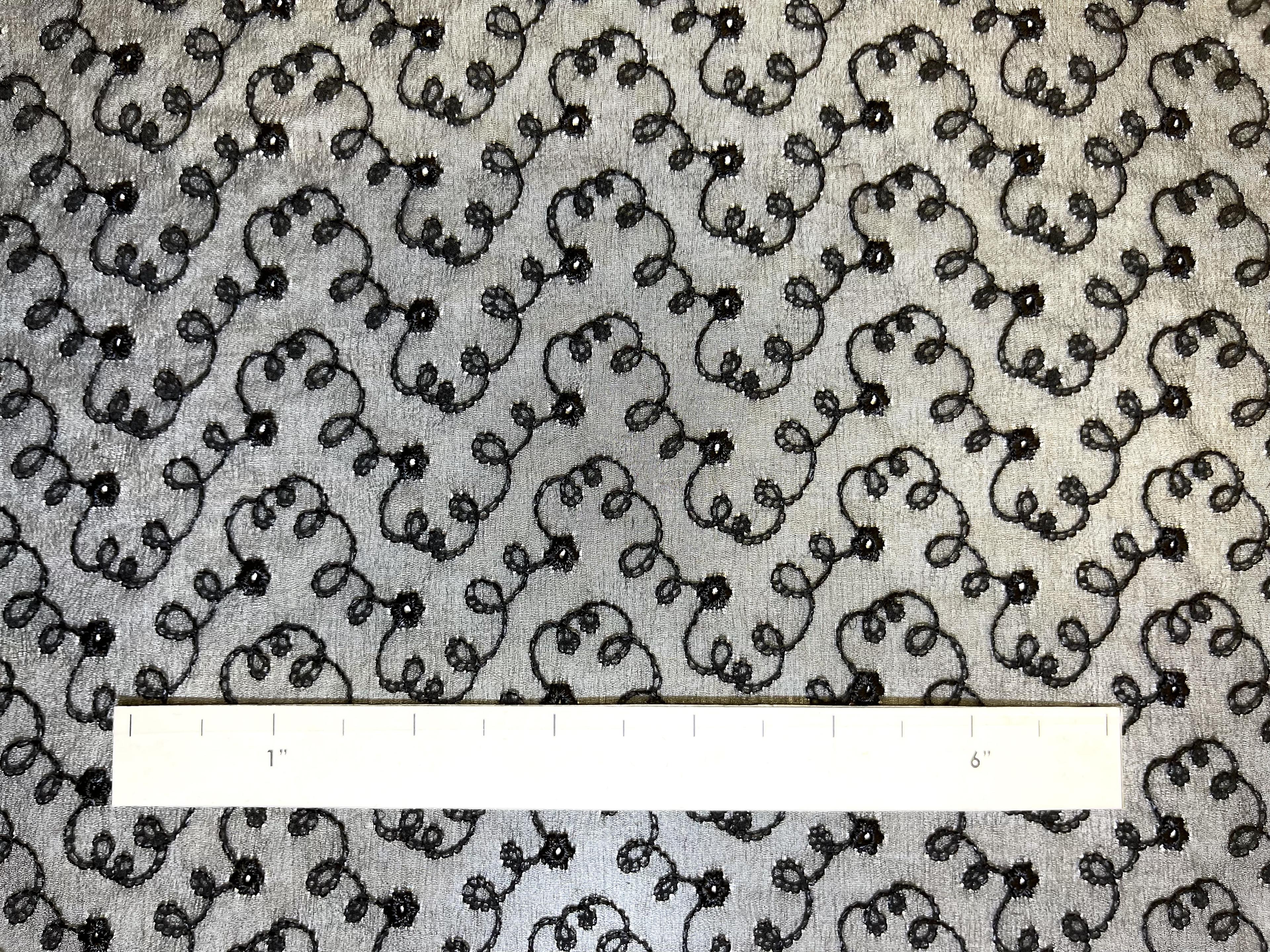 Embroidered Silk Chiffon