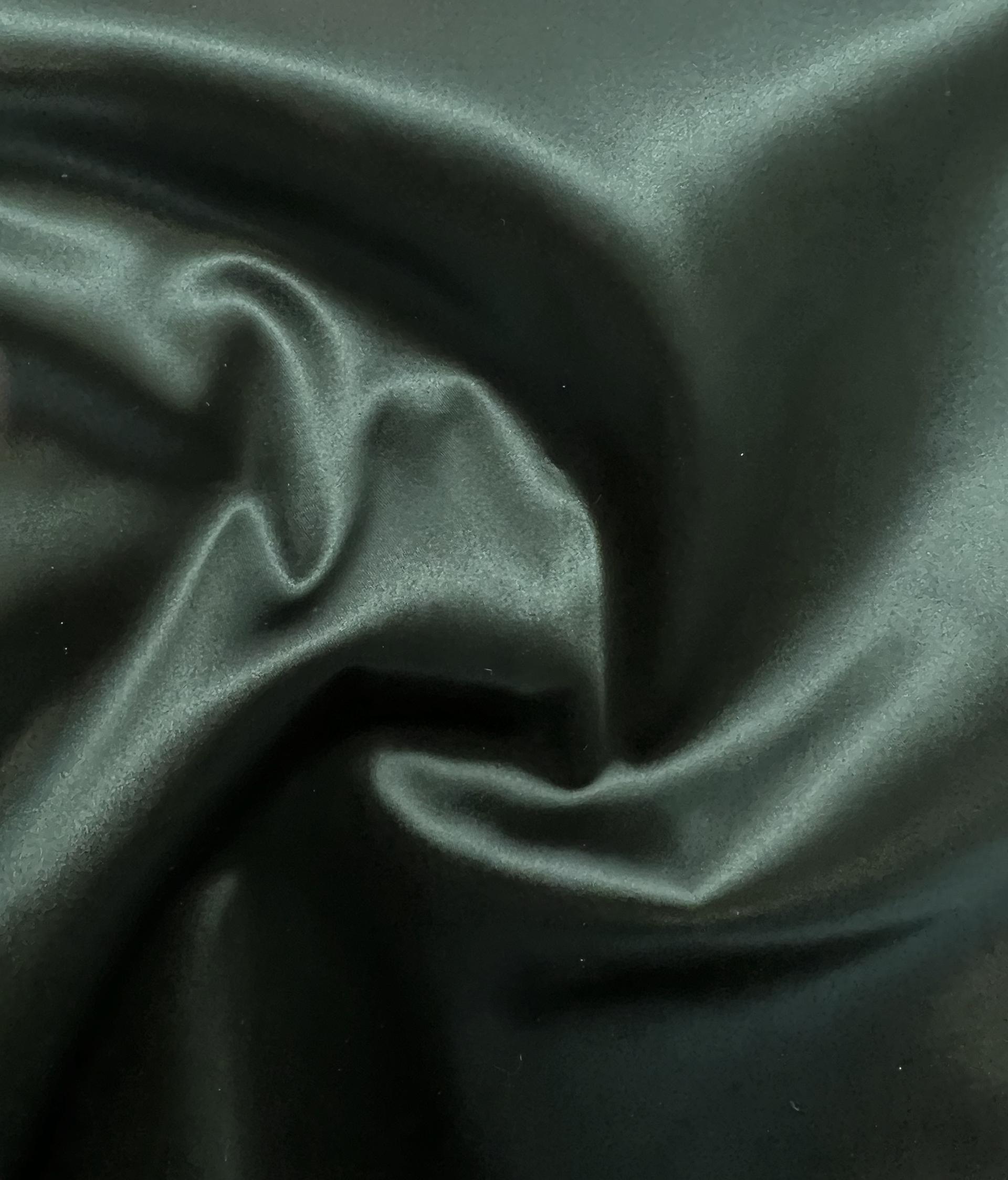 Italian Acetate Stretch Satin in Hunter Green