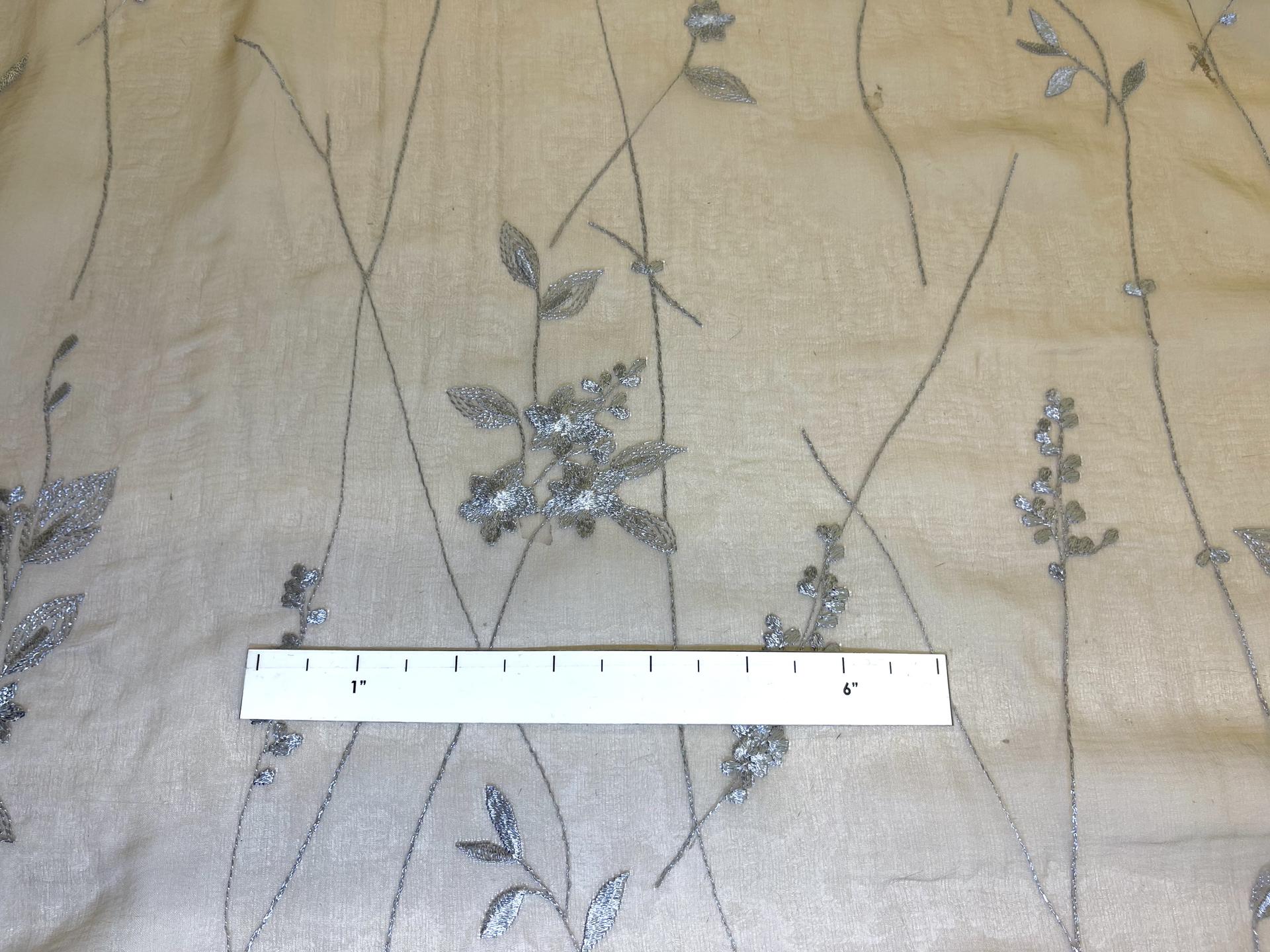 French Embroidered Silk Chiffon