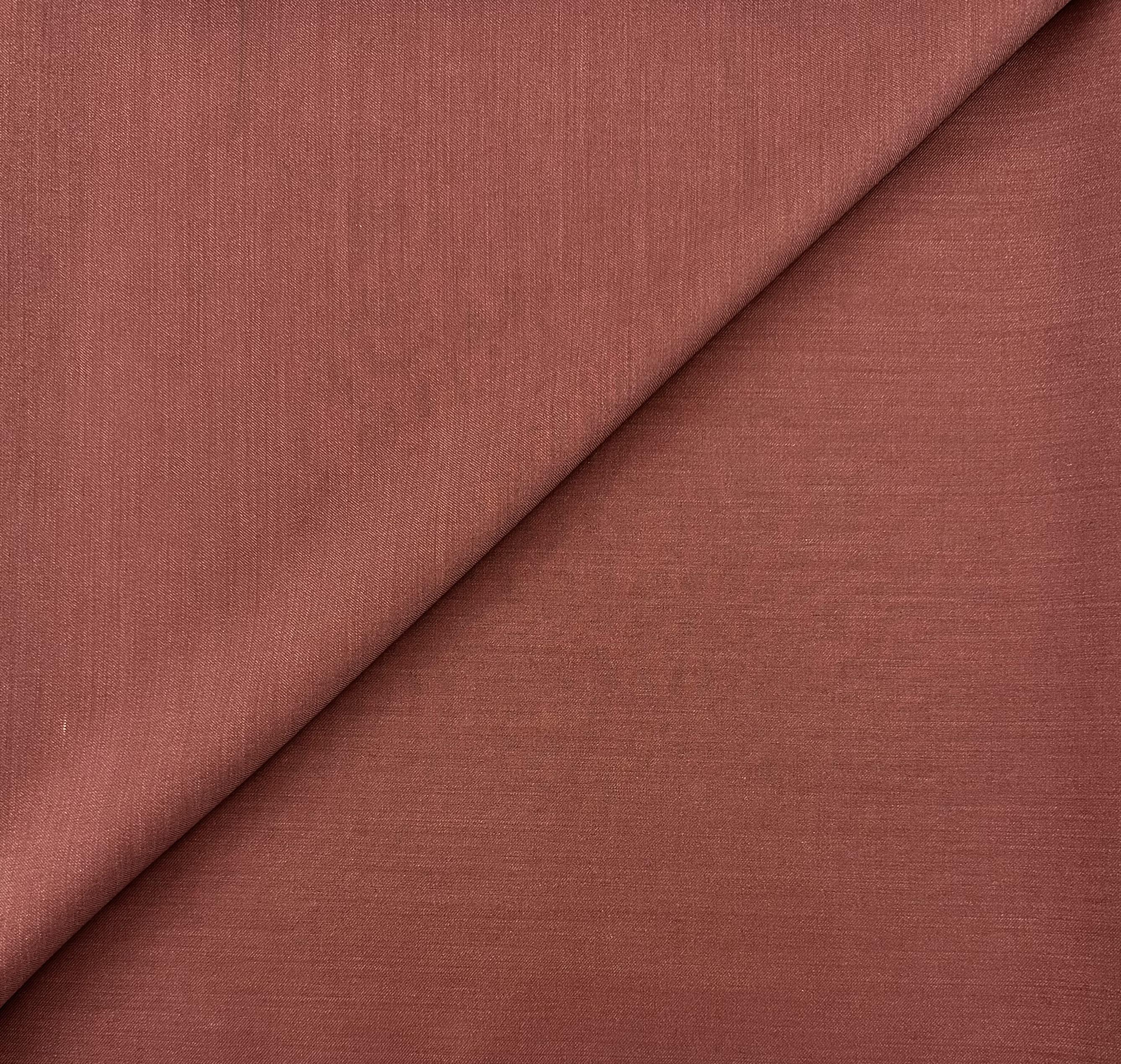 Italian Wool Mohair Silk Gabardine Suiting in Rust