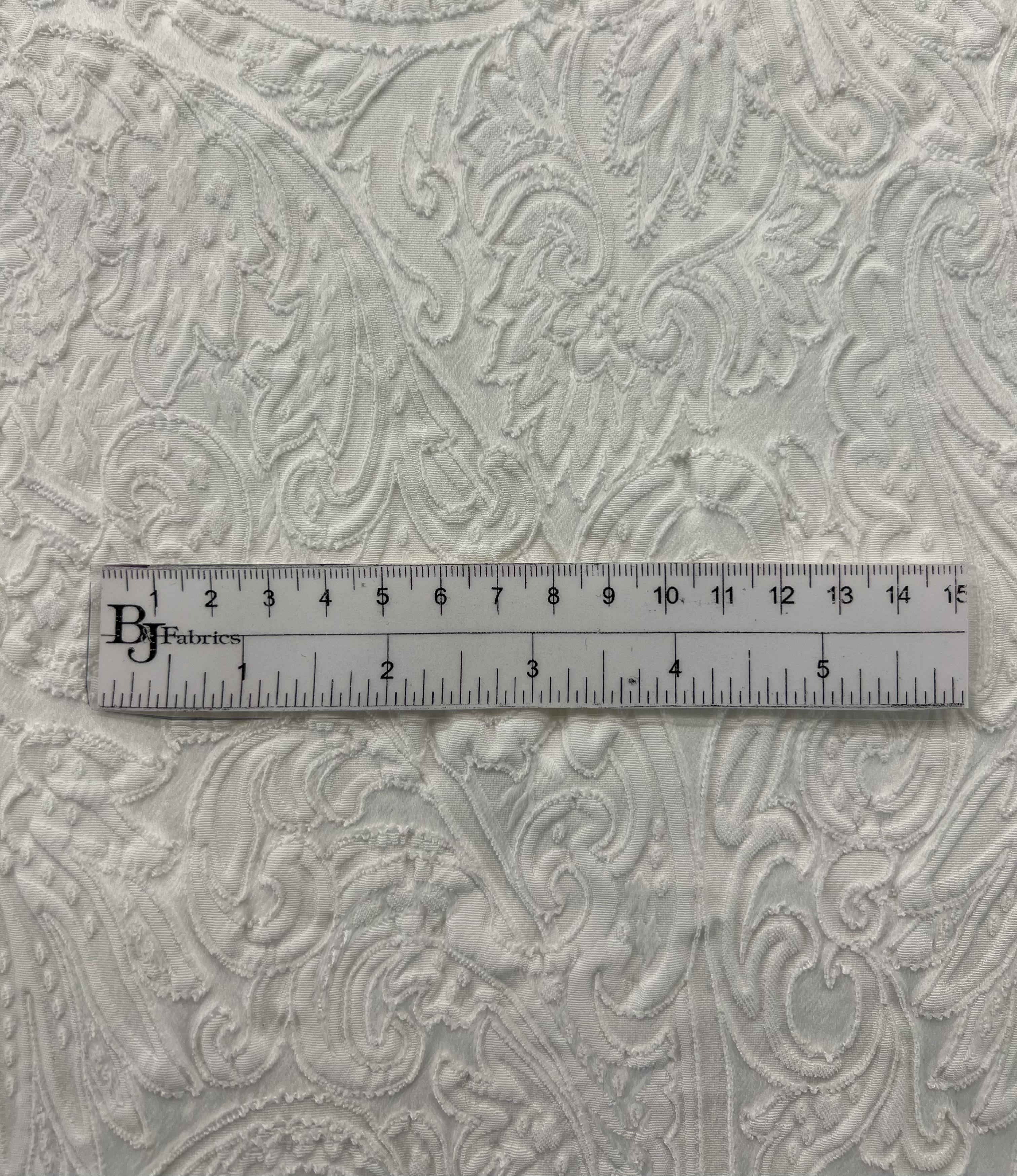 Paisley Brocade in White