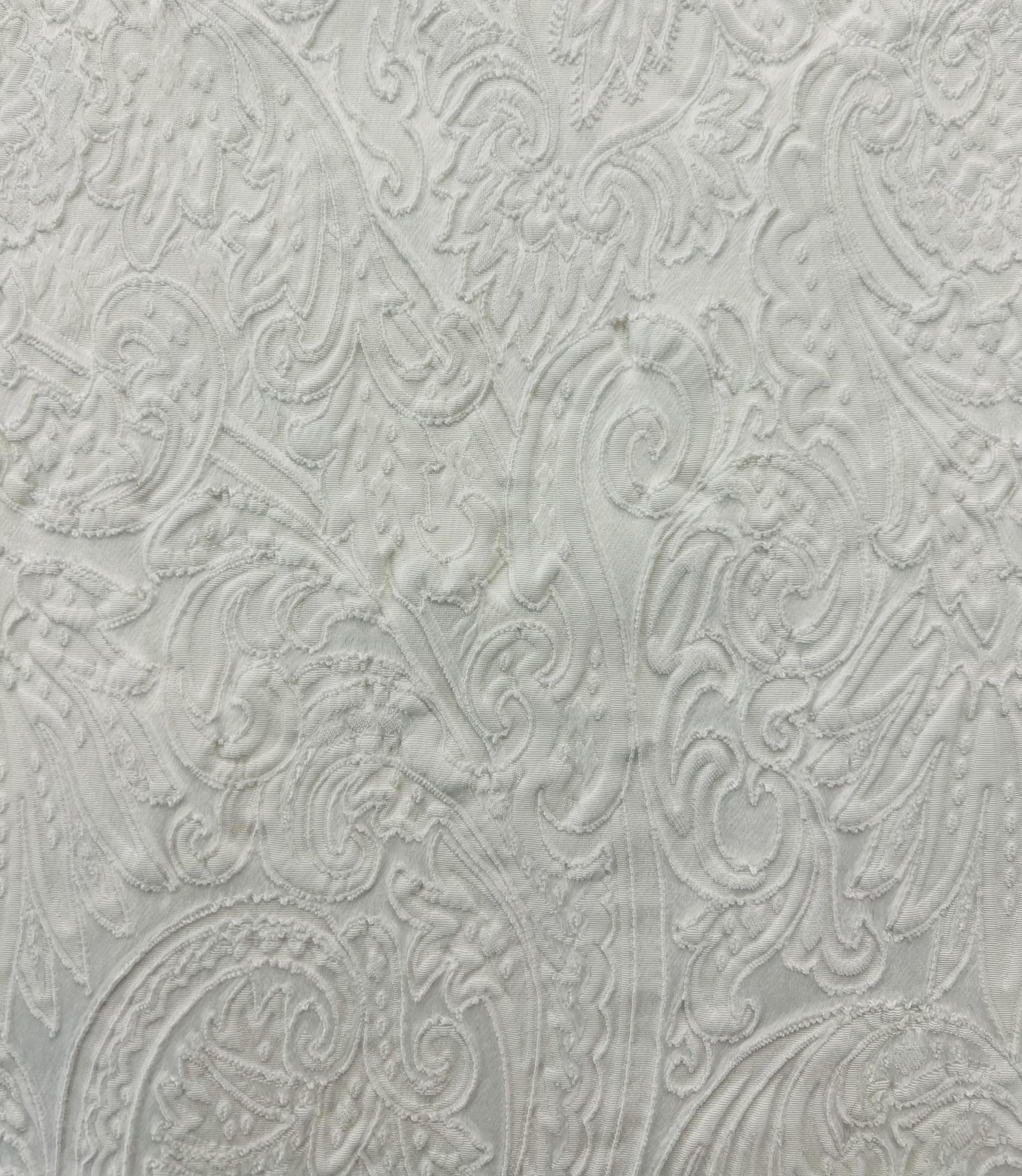 Paisley Brocade in White