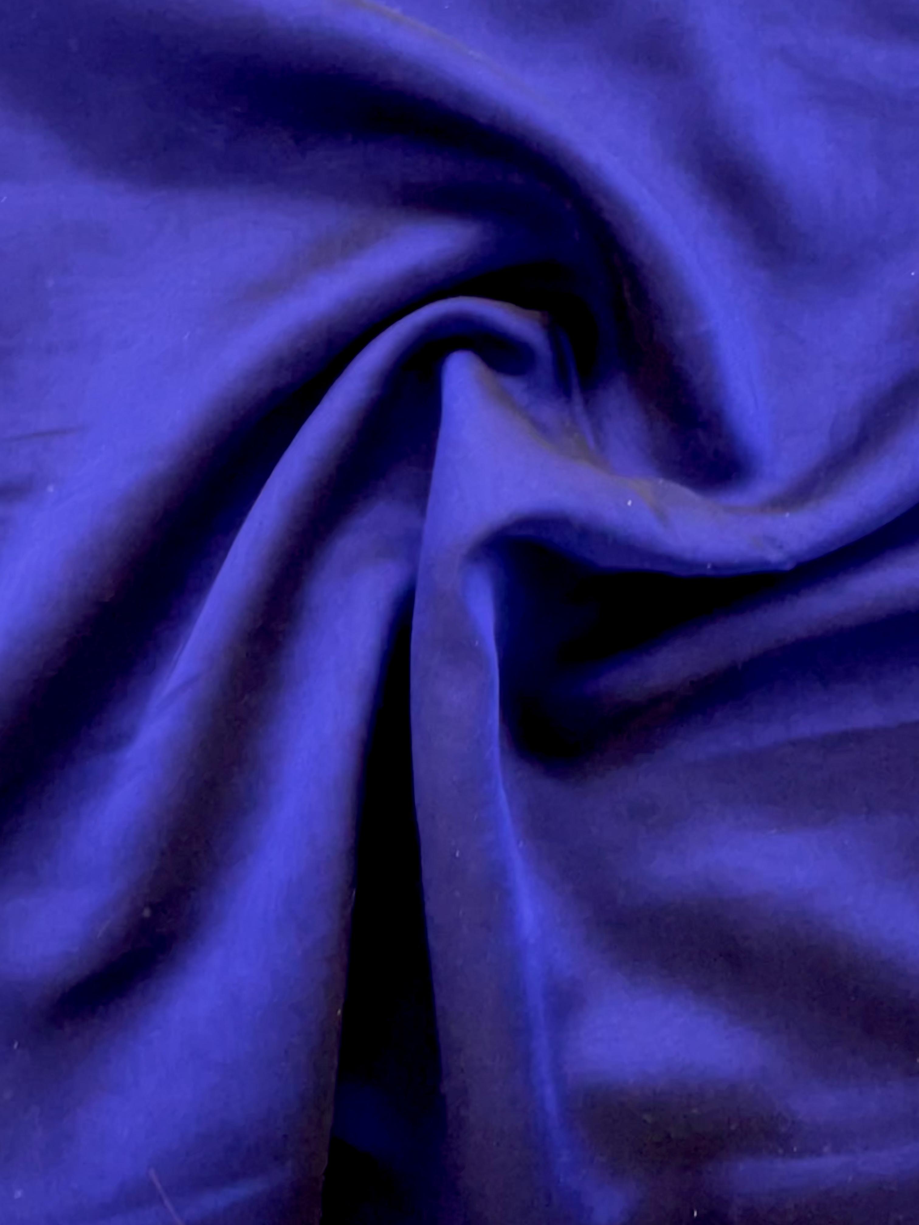 Iridescent Silk Chiffon in Royal Blue/Black