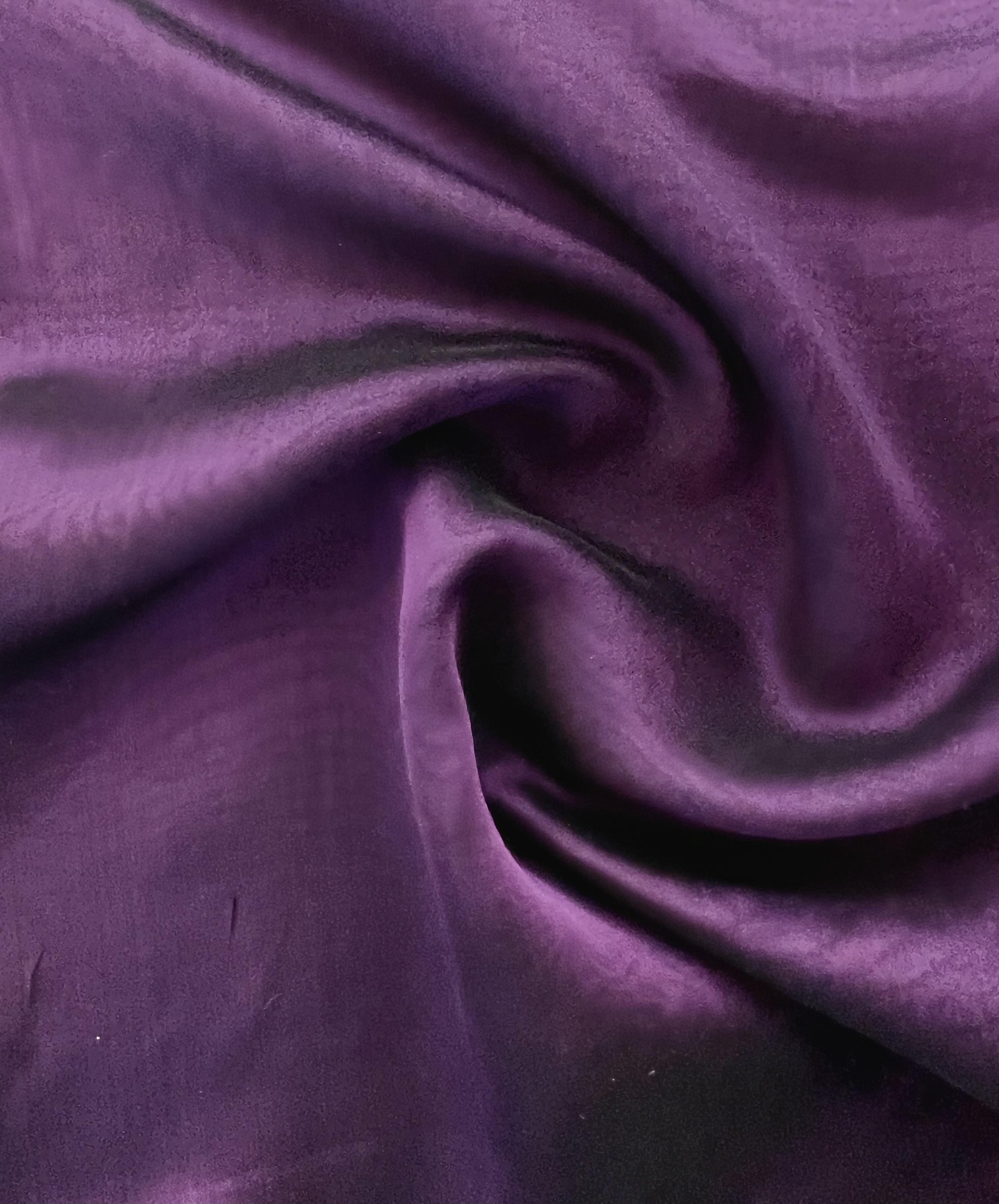 Iridescent Silk Chiffon in Magenta Black