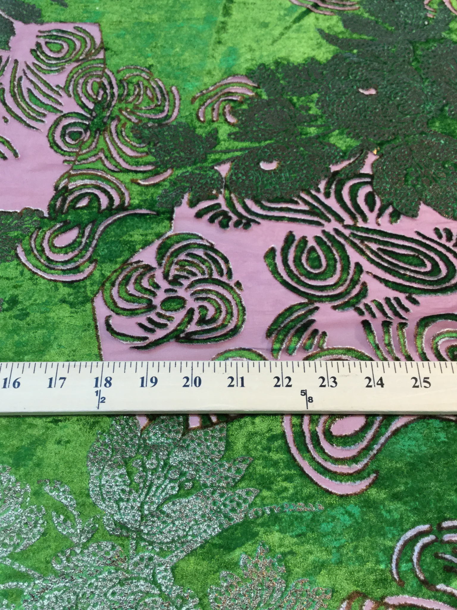 Silk and Rayon Burnout Velvet