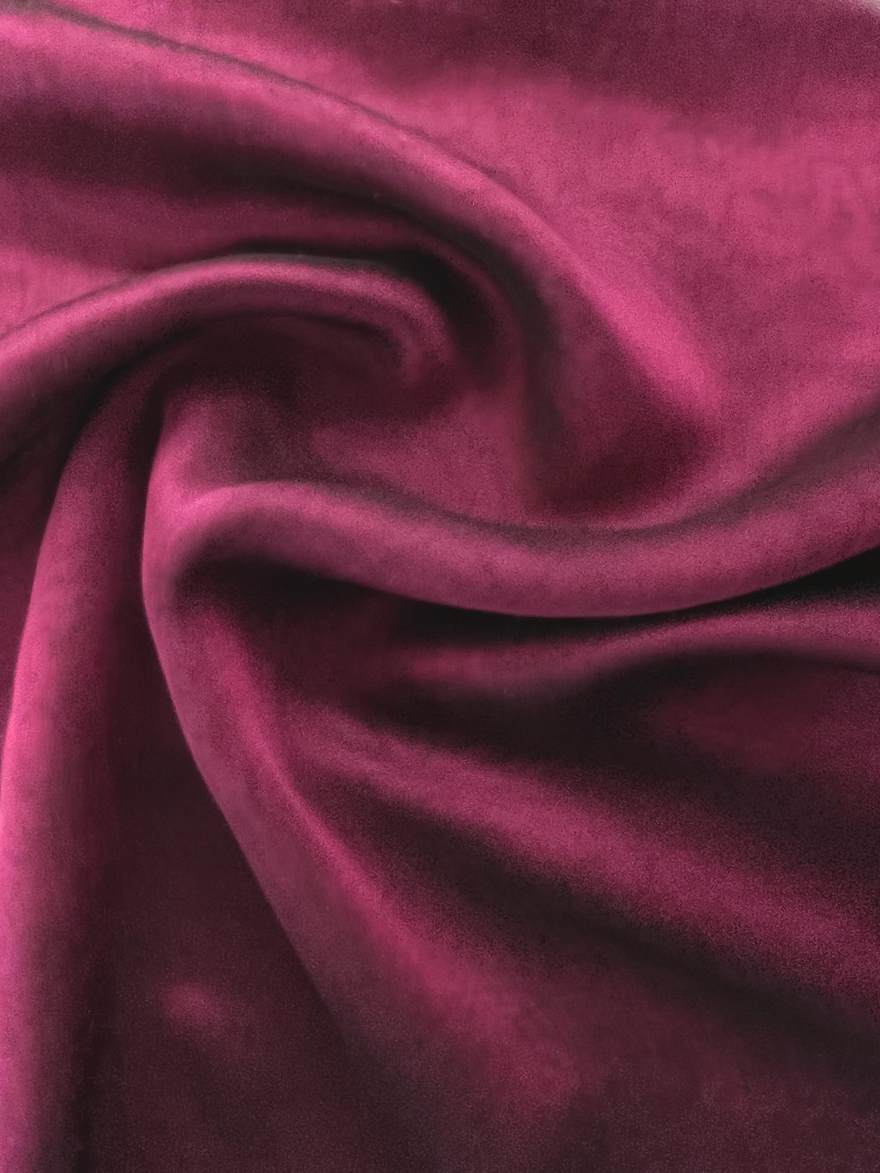 Iridescent Silk Chiffon in Fuchsia Black