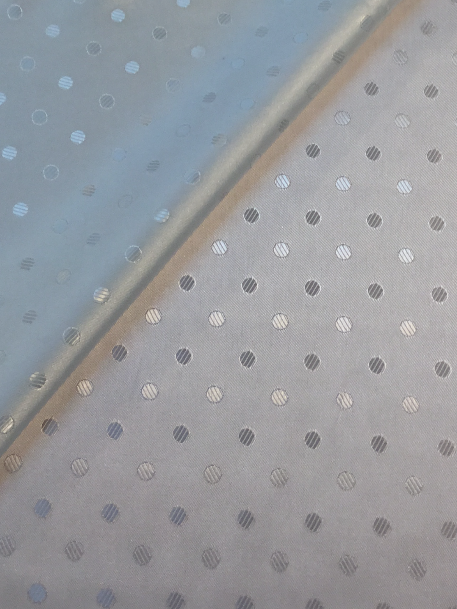 Novelty Jacquard Lining in Optic White w/ Dots