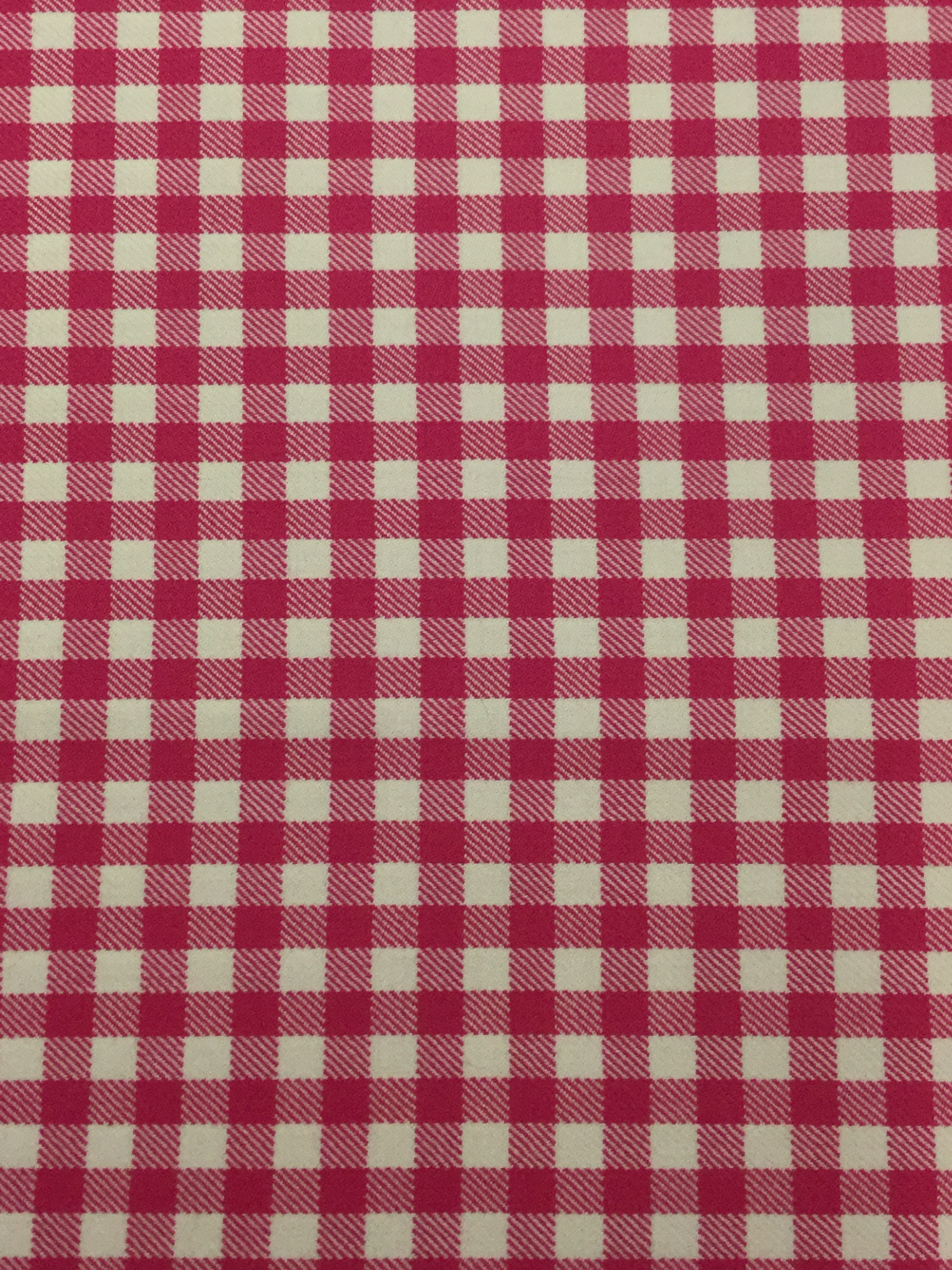 Italian Wool Gingham in Fuchsia White