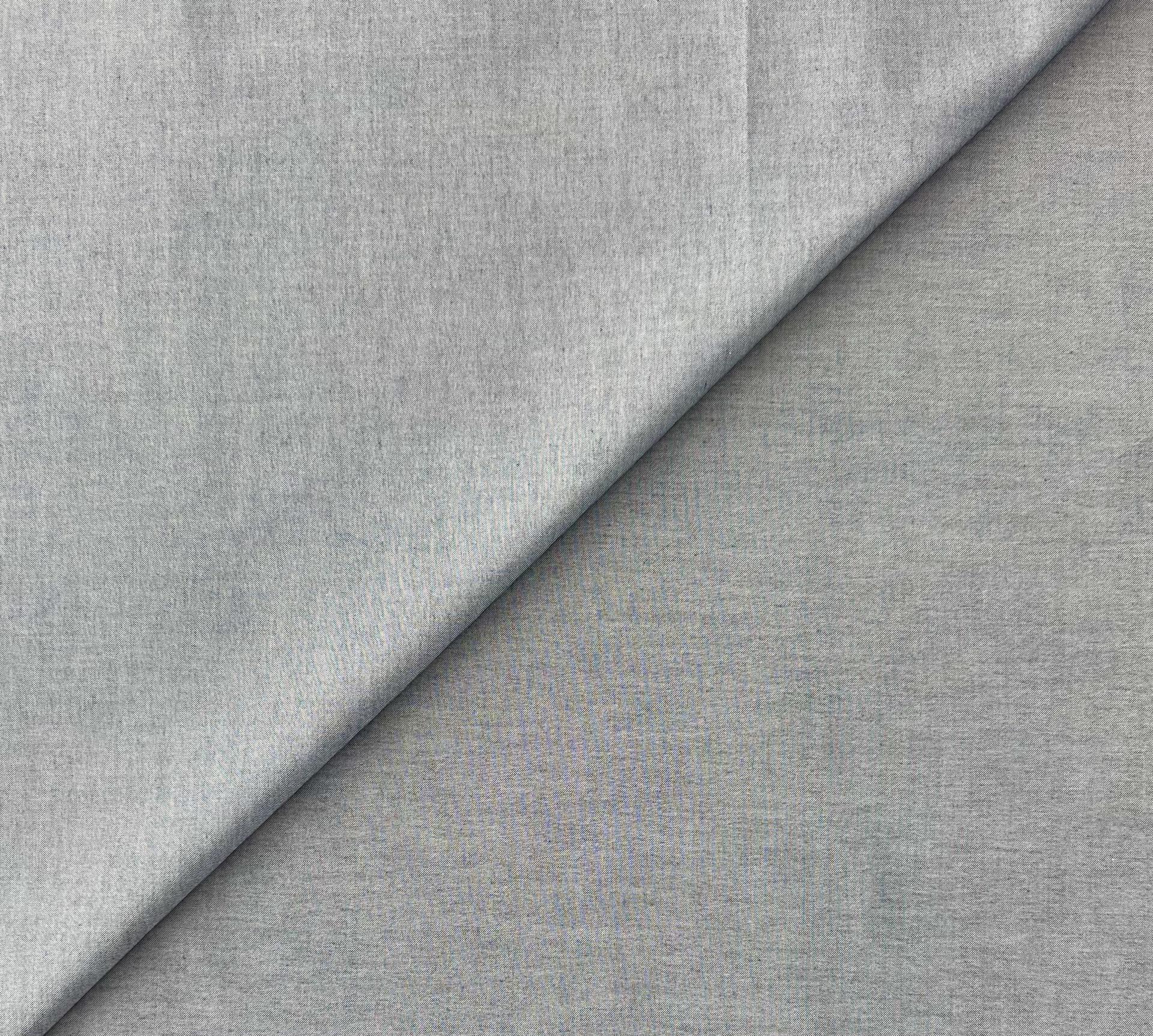 Cotton Lycra Pinpoint Oxford in Midnight