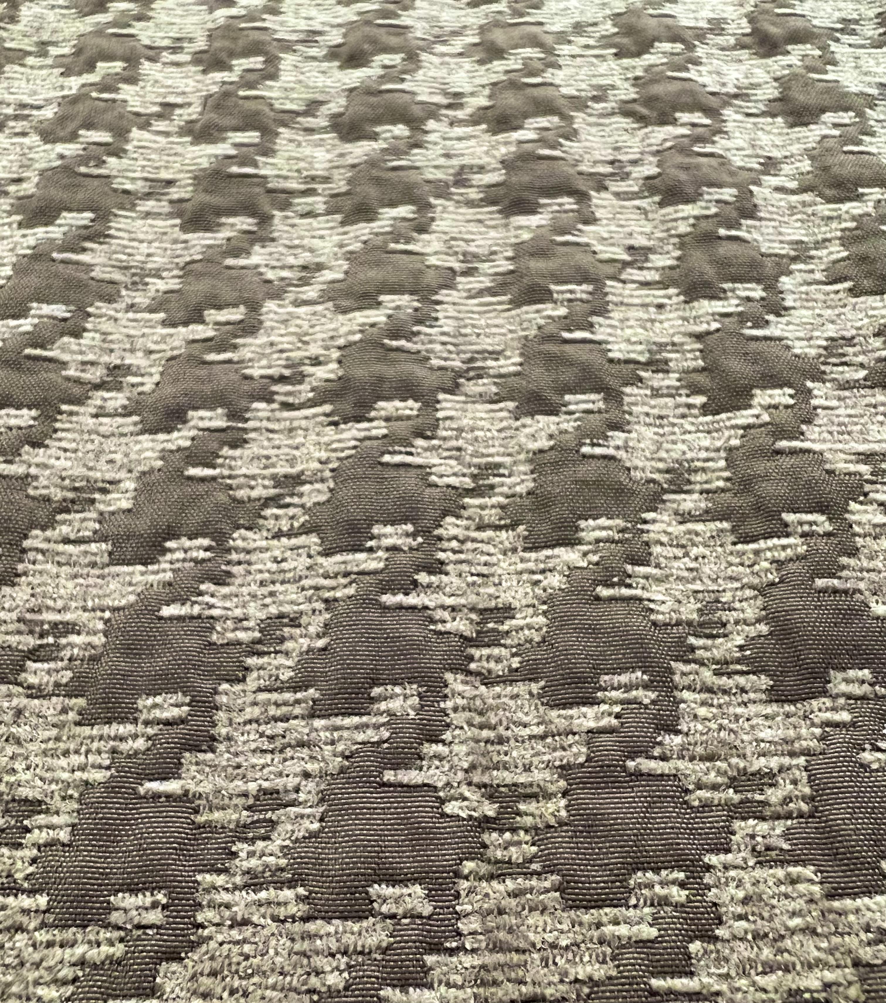 Houndstooth Chenille Brocade in Taupe