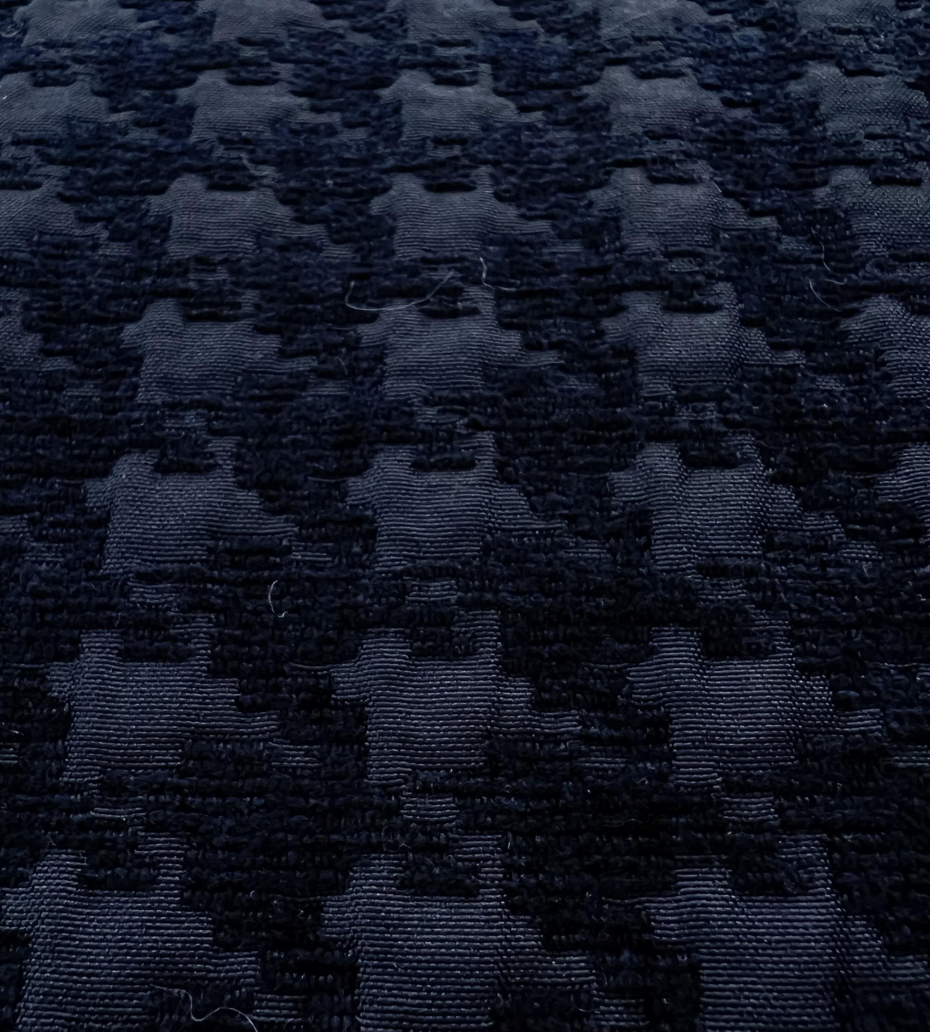 Houndstooth Chenille Brocade in Midnight