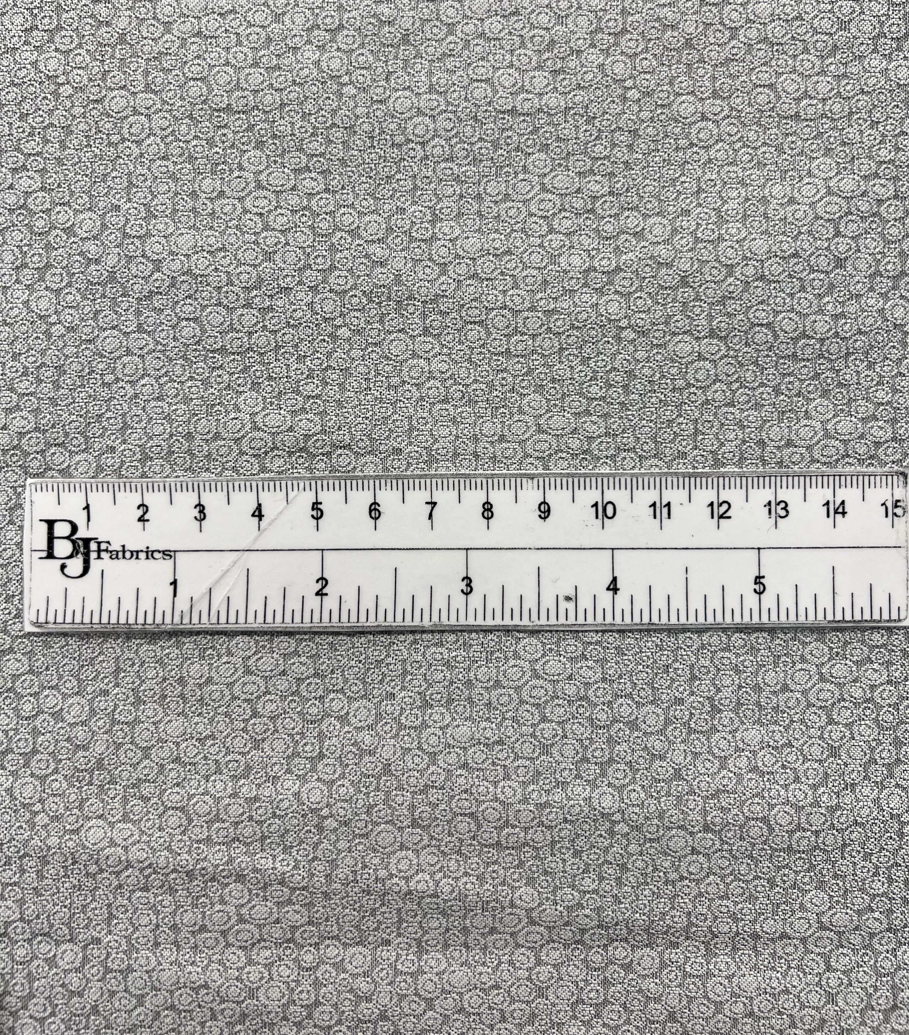 Silk Blend Jacquard Brocade in Silver