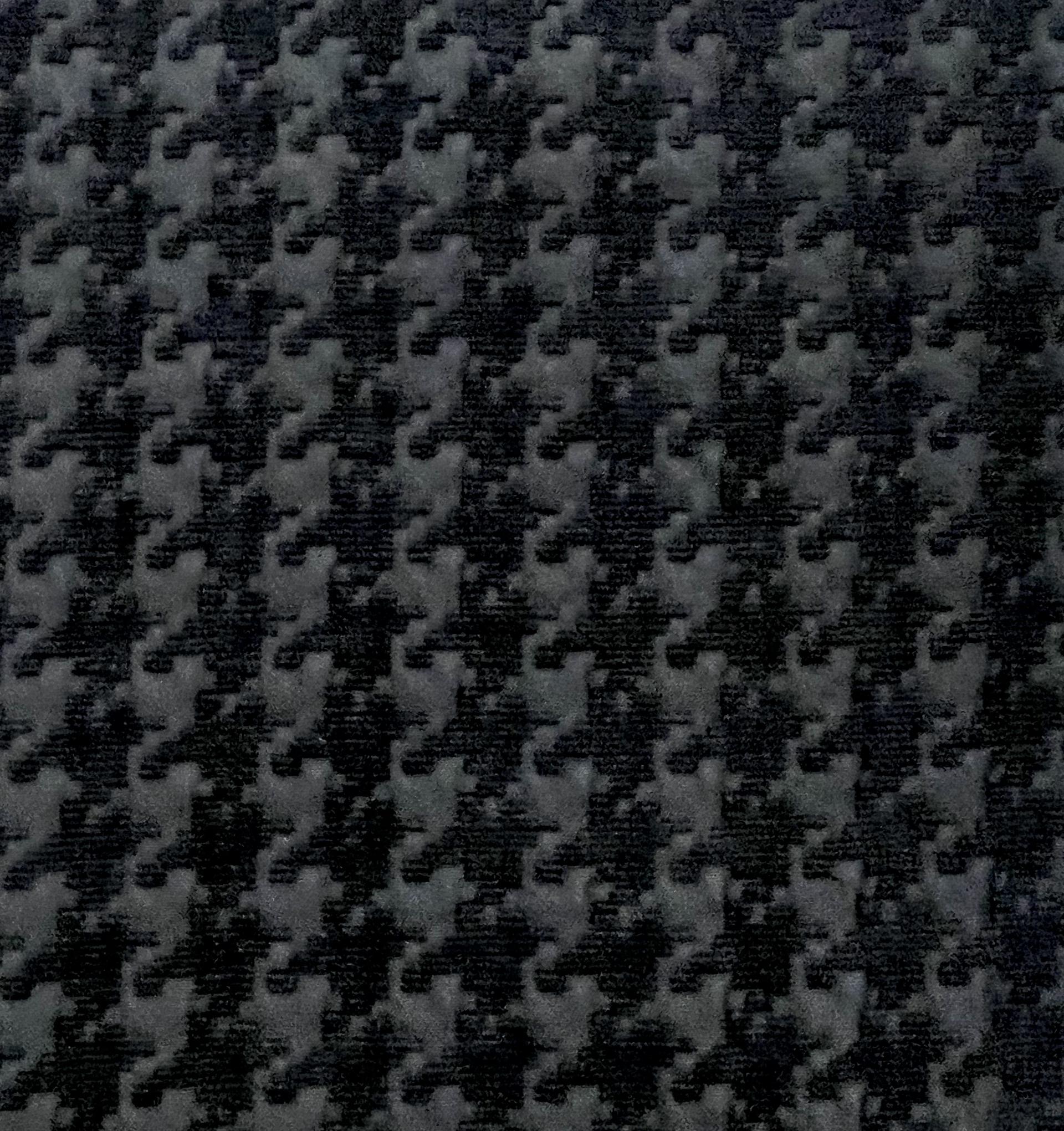 Houndstooth Chenille Brocade in Black