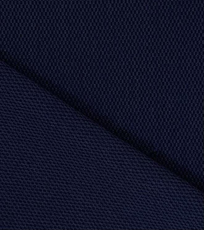 Italian Wool Heavy Crepe Pique in Navy