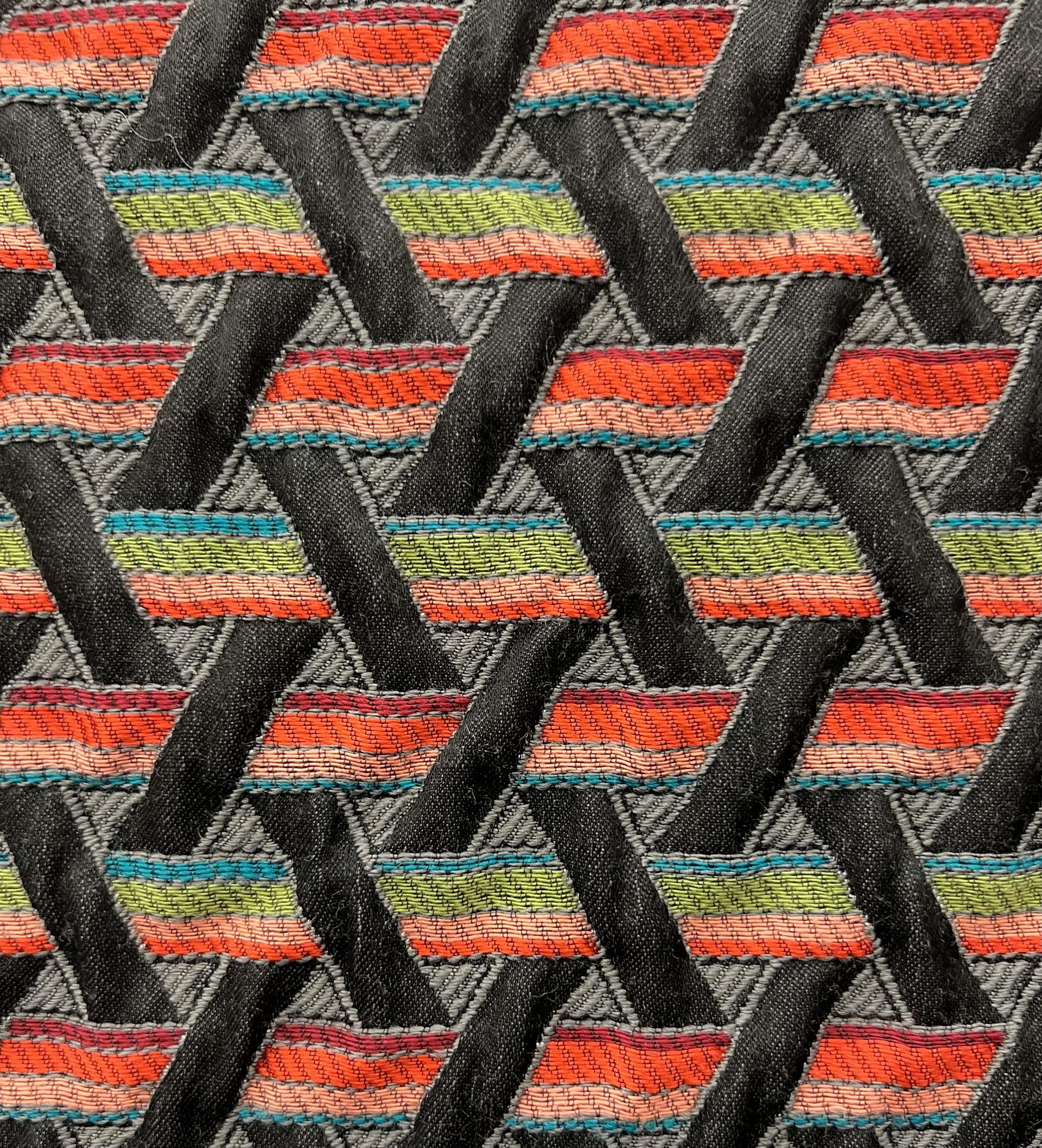 WOOL/ACETATE GEOMETRIC BROCADE