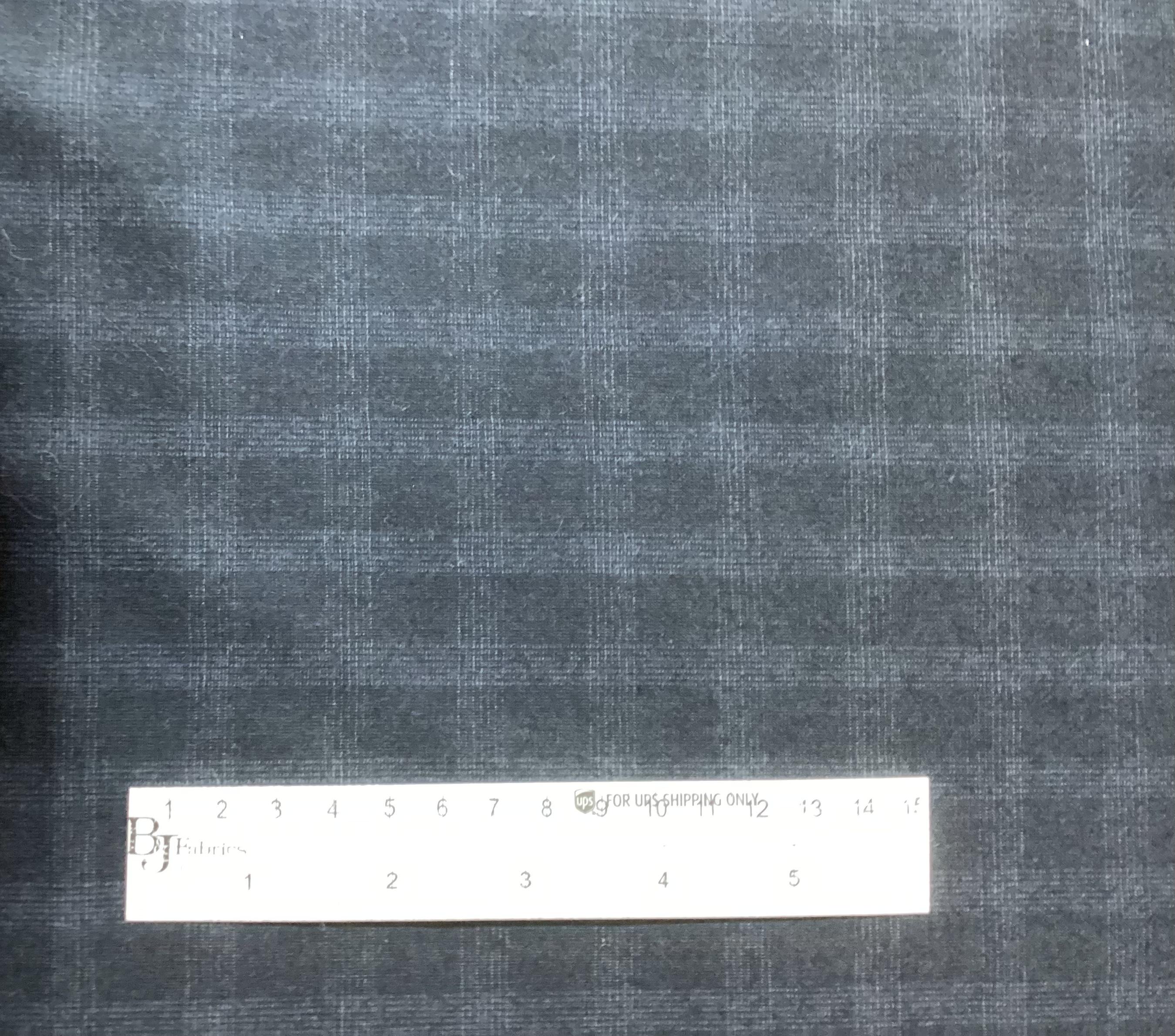 Italian Wool Lycra Plaid in Midnight