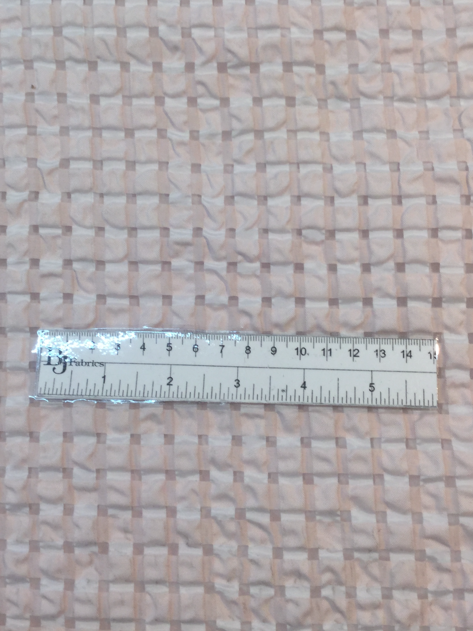 Seersucker Organza in Baby Pink/White