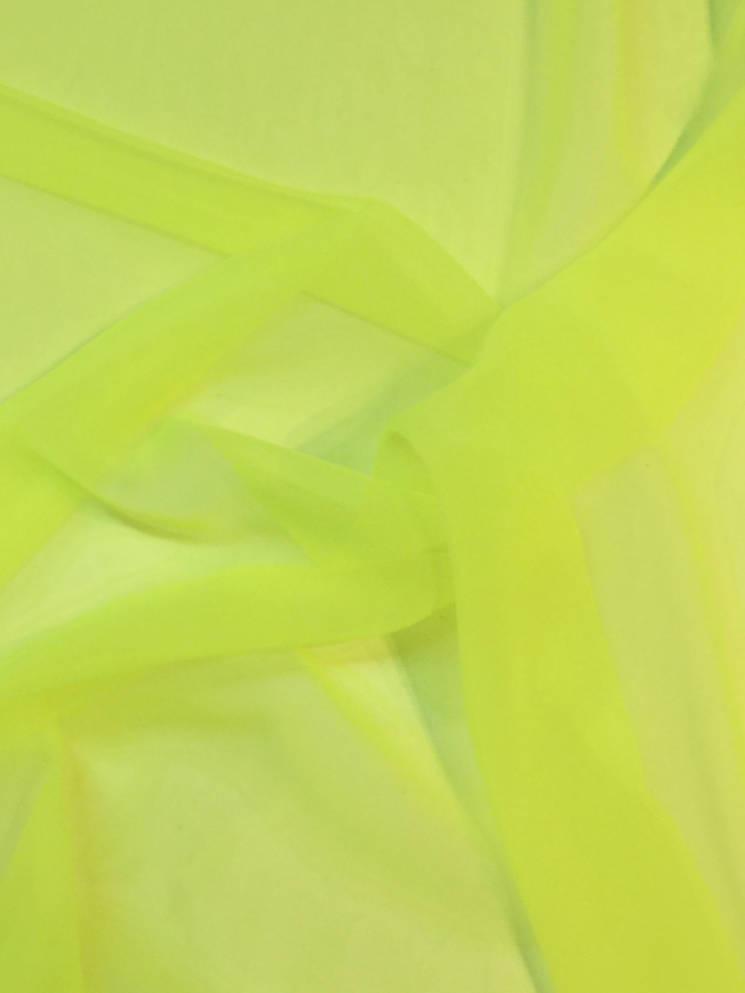 Polyester Chiffon in Neon Yellow