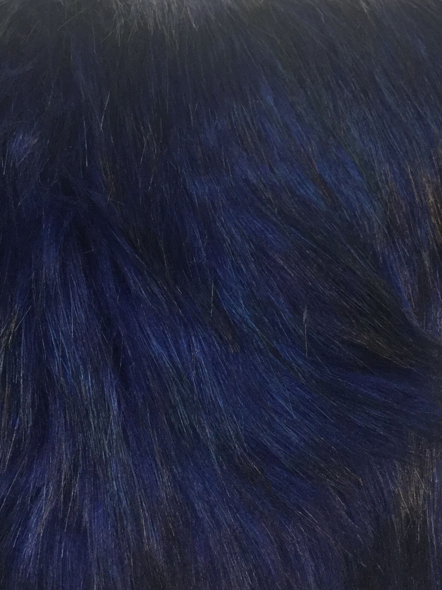 Luxury Faux Fur in Royal/Black