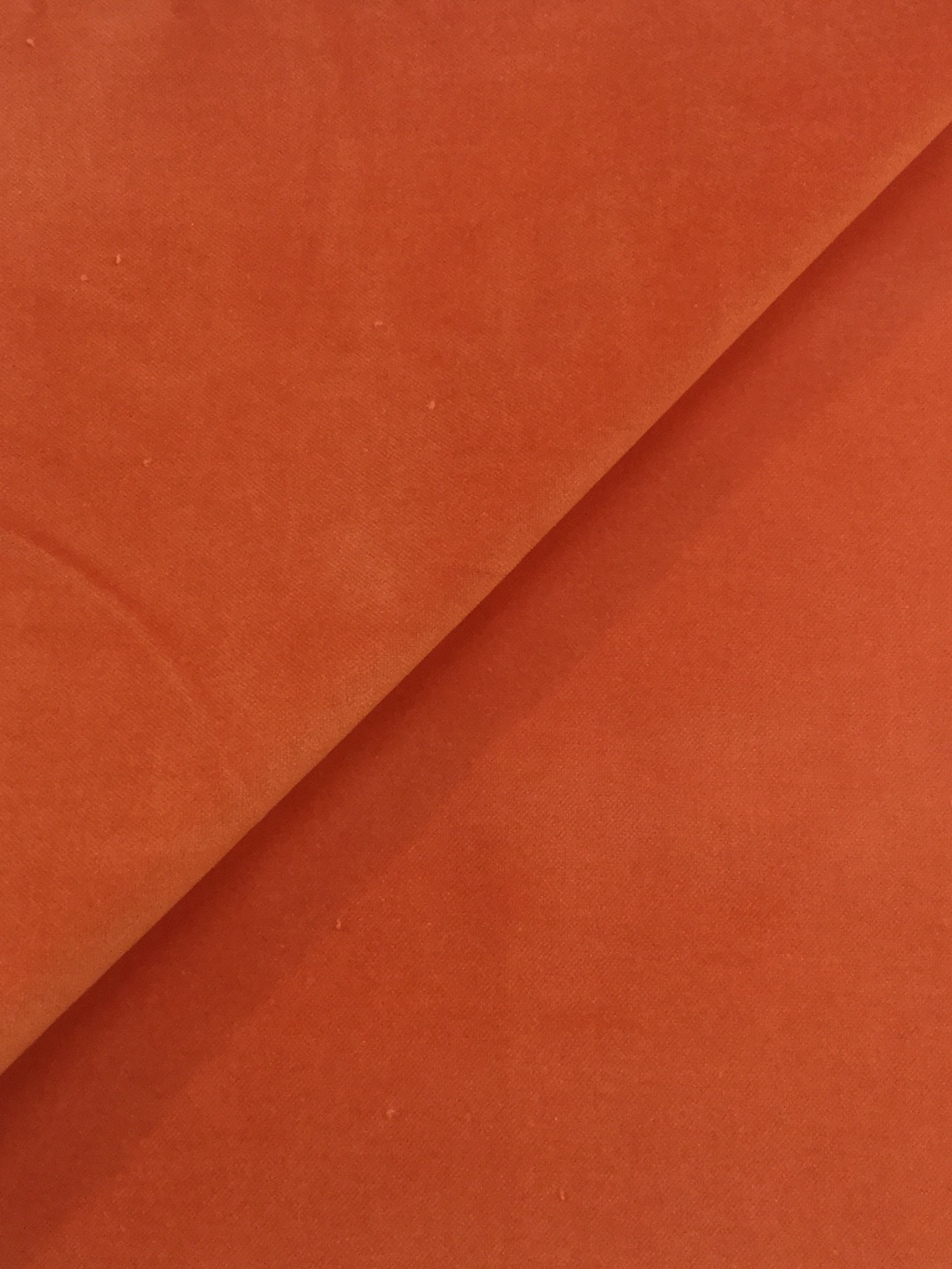 Pure Cotton Velvet in Orange