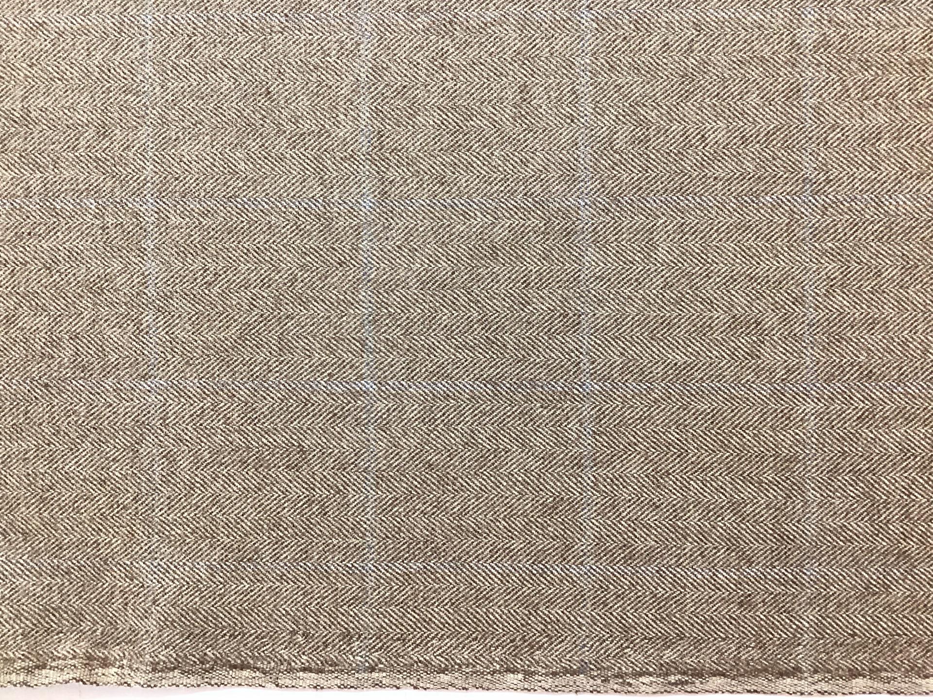 Italian Wool Herringbone Windowpane in Sand