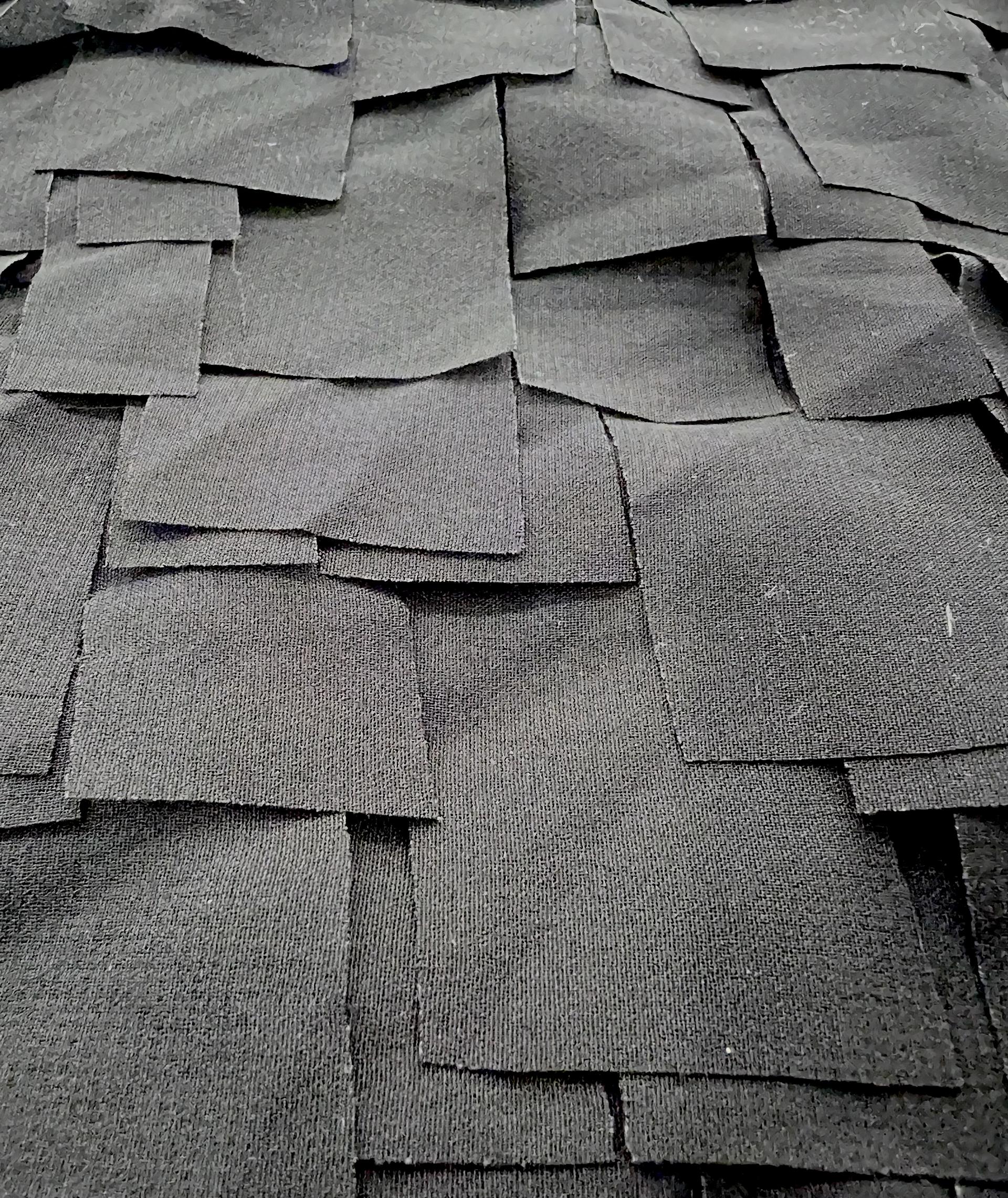 Laser Cut Polyester Georgette Rectangle Fringe