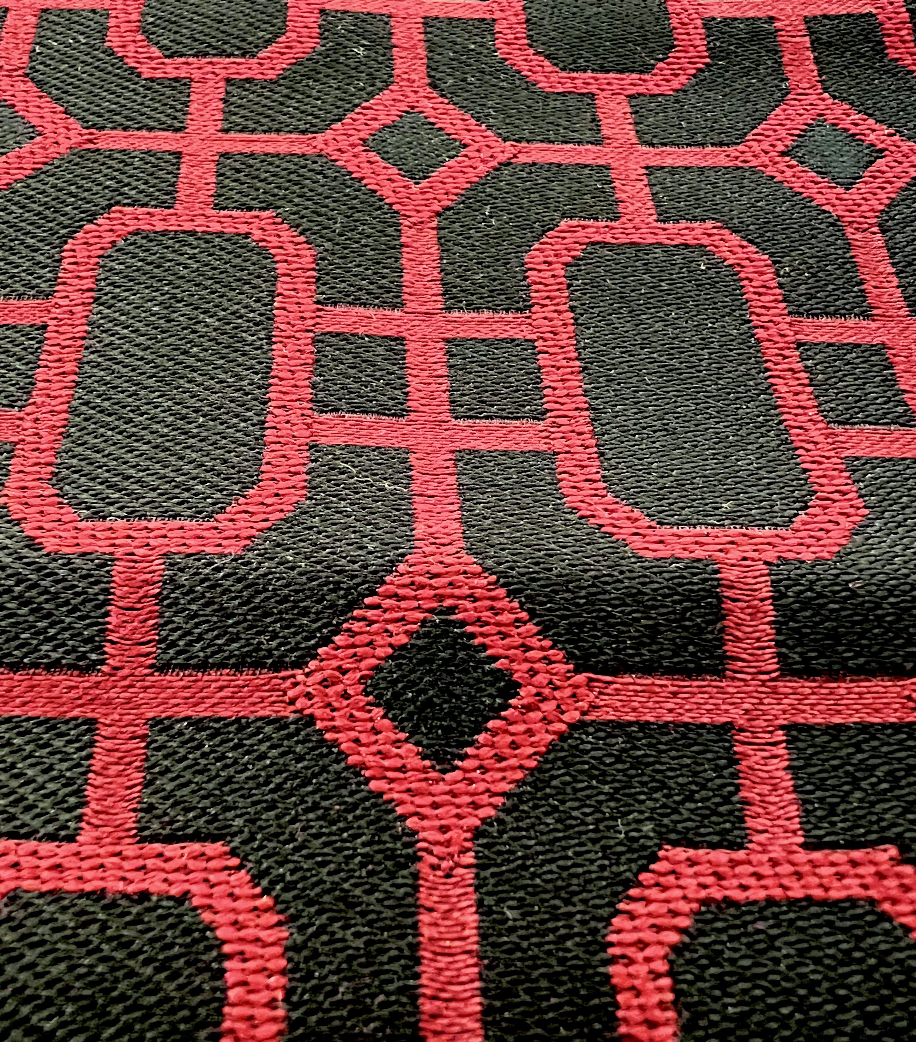 Wool Blended Geometric Brocade