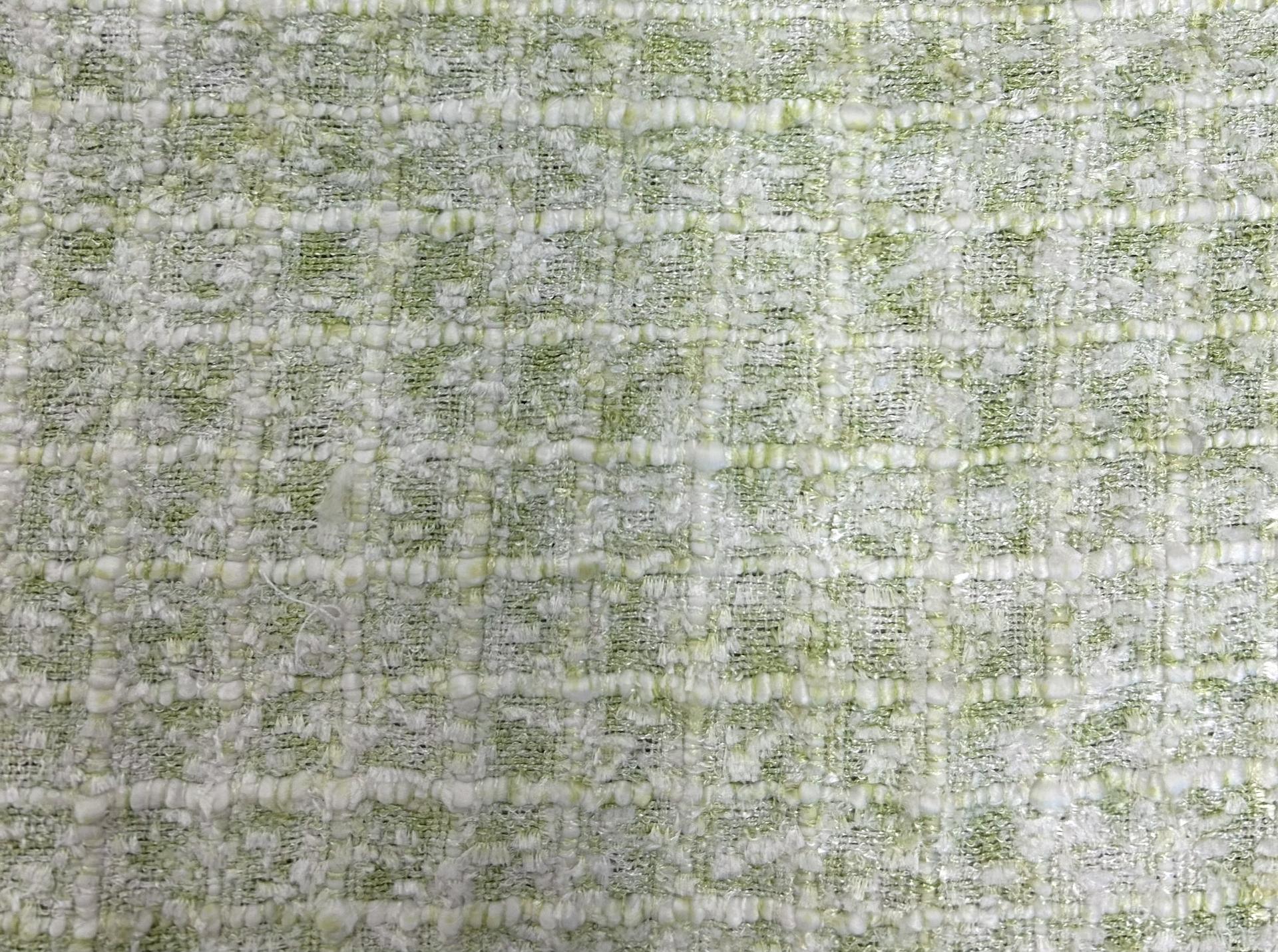 Rayon Polyester Blend Tweed in Sage and White