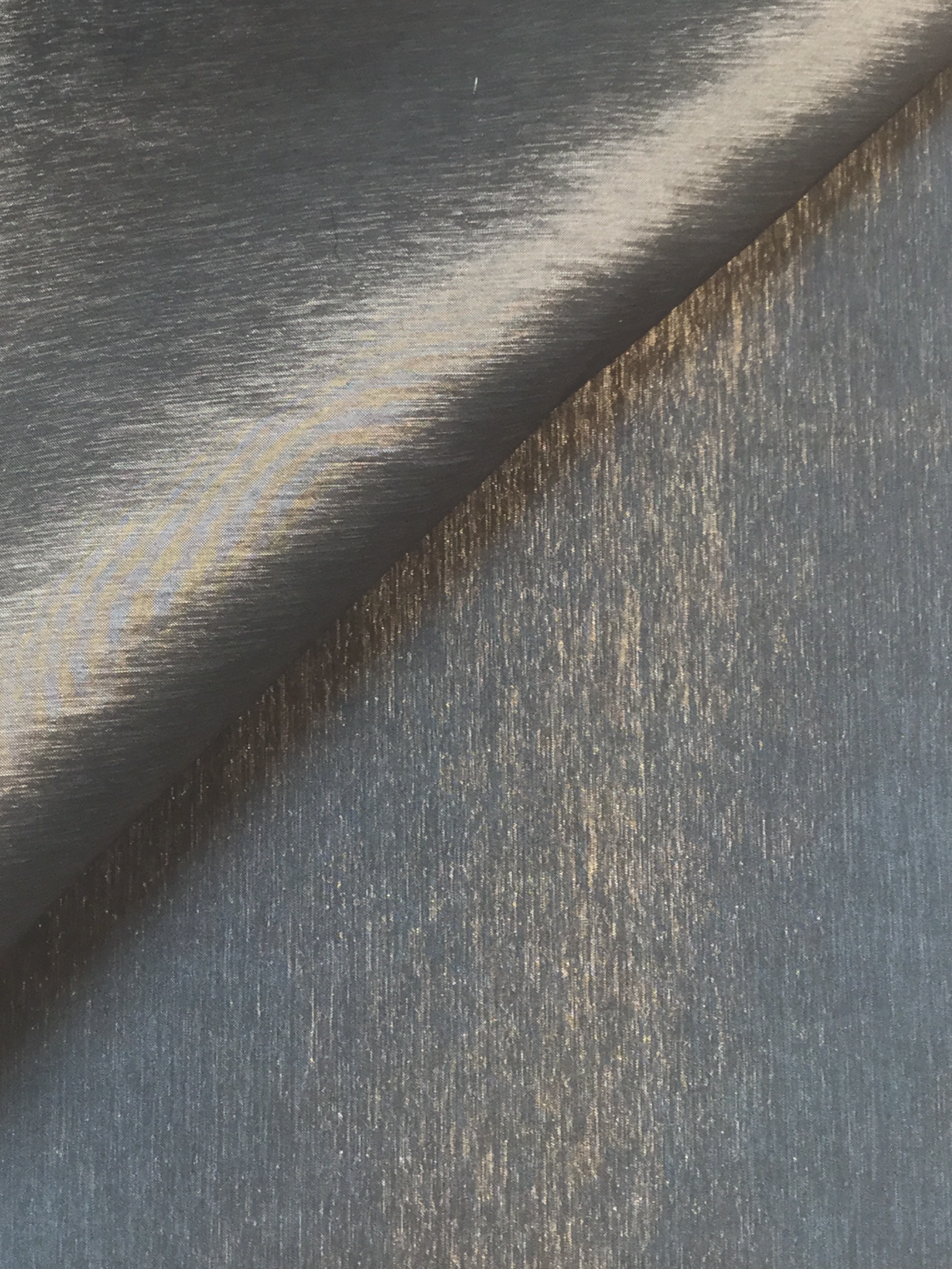 Iridescent Stretch Taffeta in Black/White