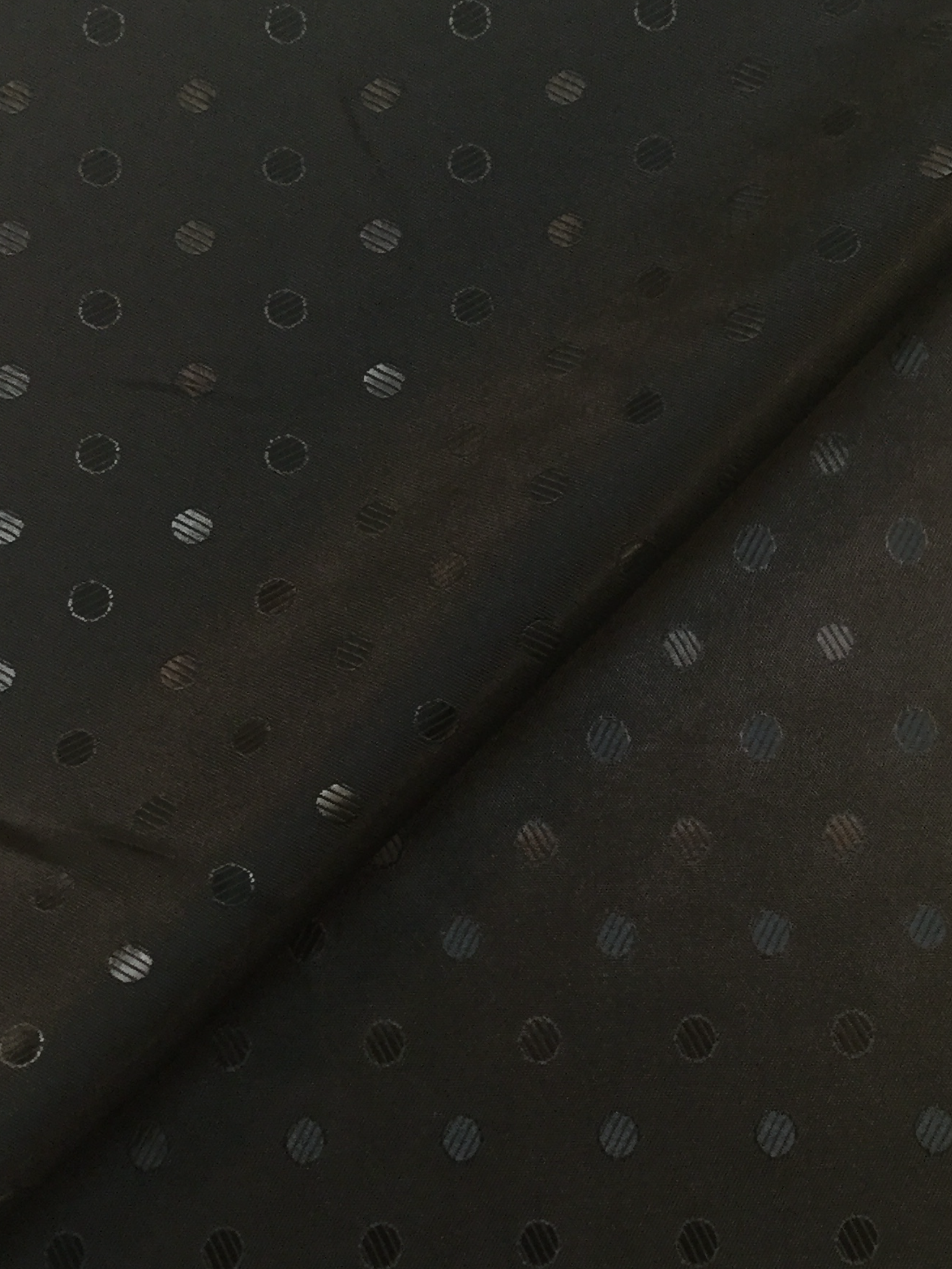 Novelty Jacquard Lining in Black w/ Dots