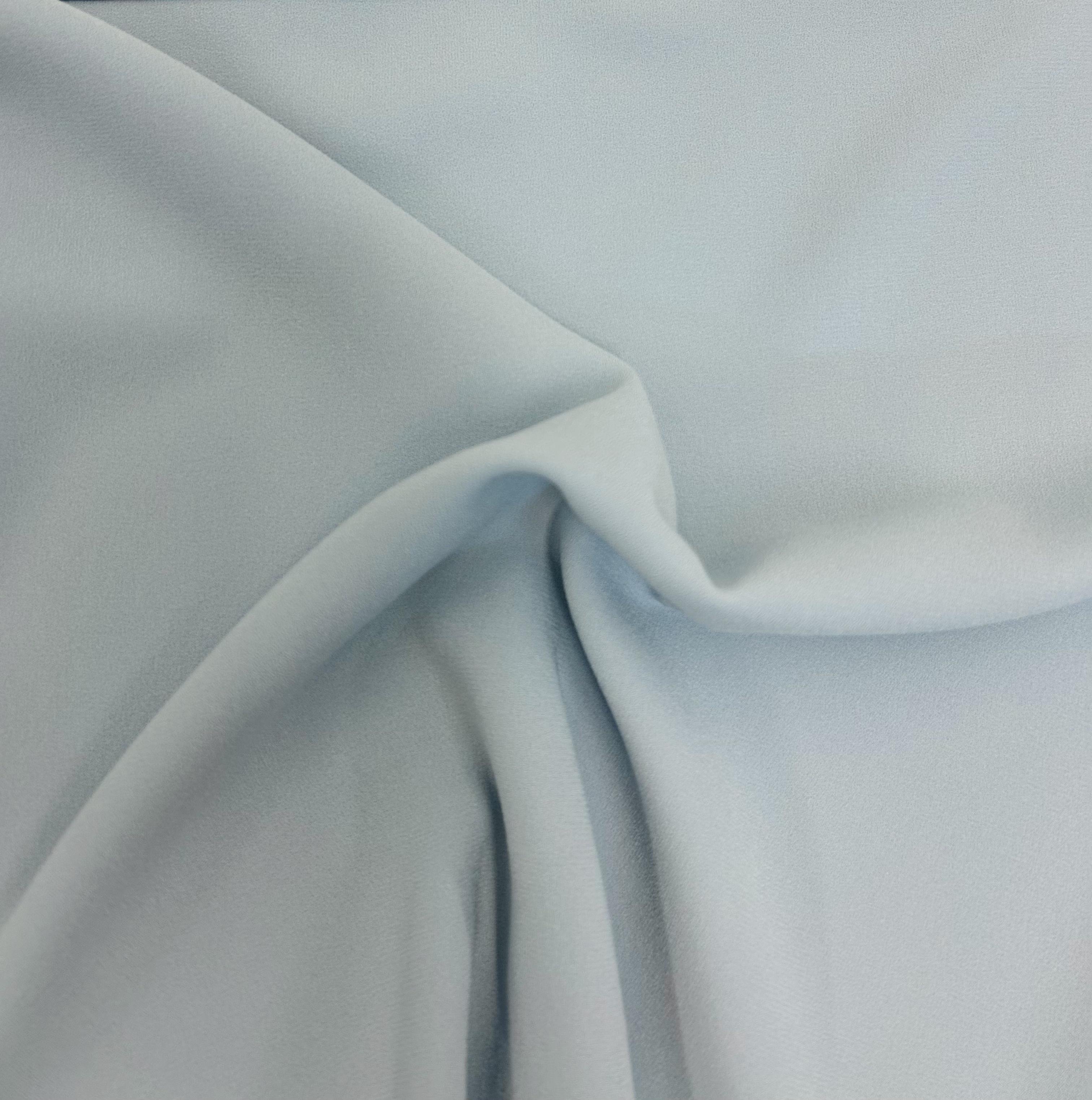 Triacetate & Polyester Blend Stretch Georgette in Baby Blue