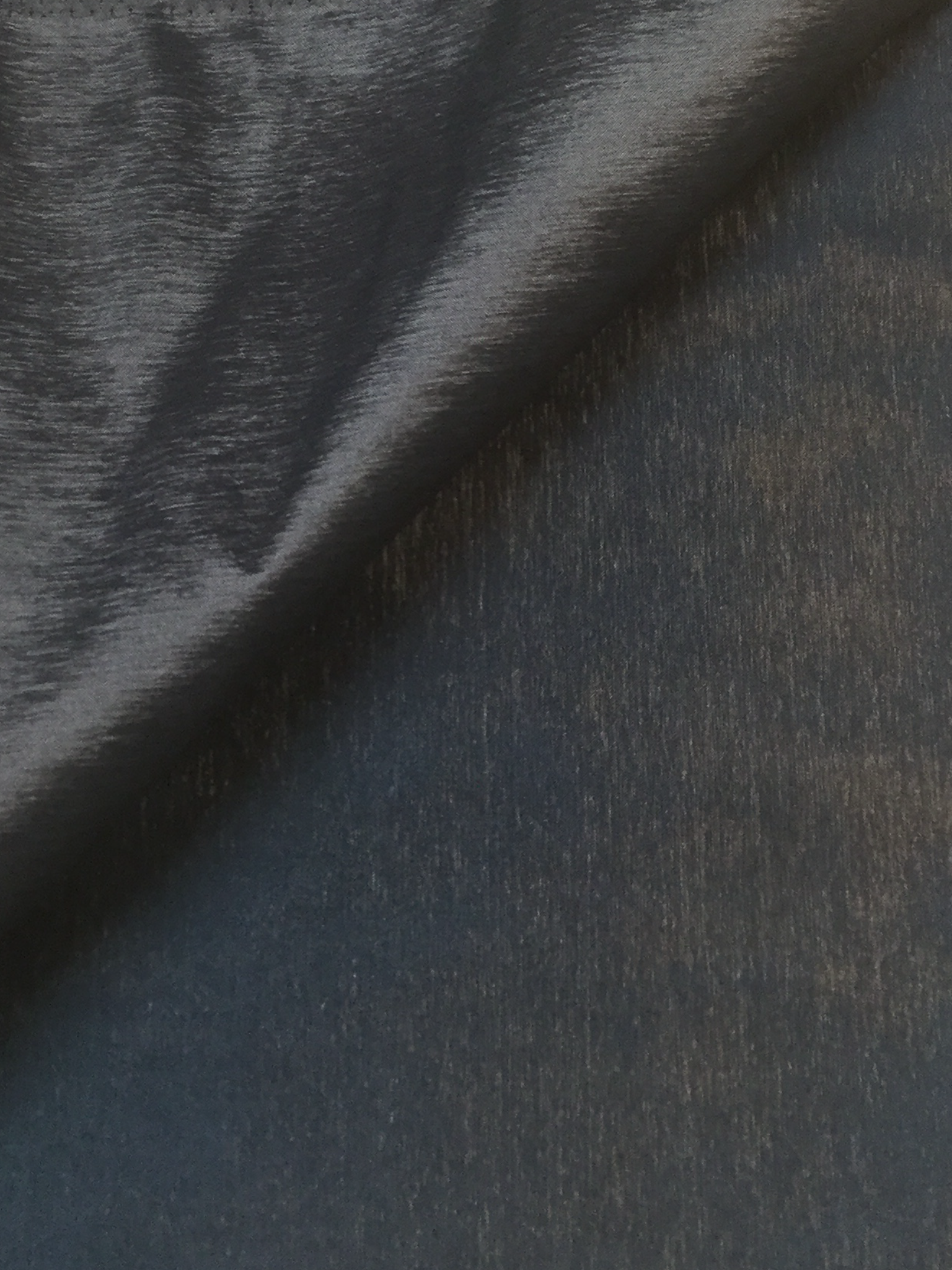 Iridescent Stretch Taffeta in Slate/Black