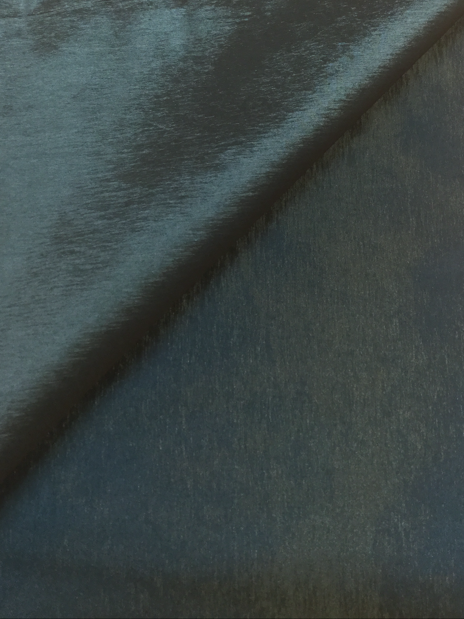 Iridescent Stretch Taffeta in Aqua/Black