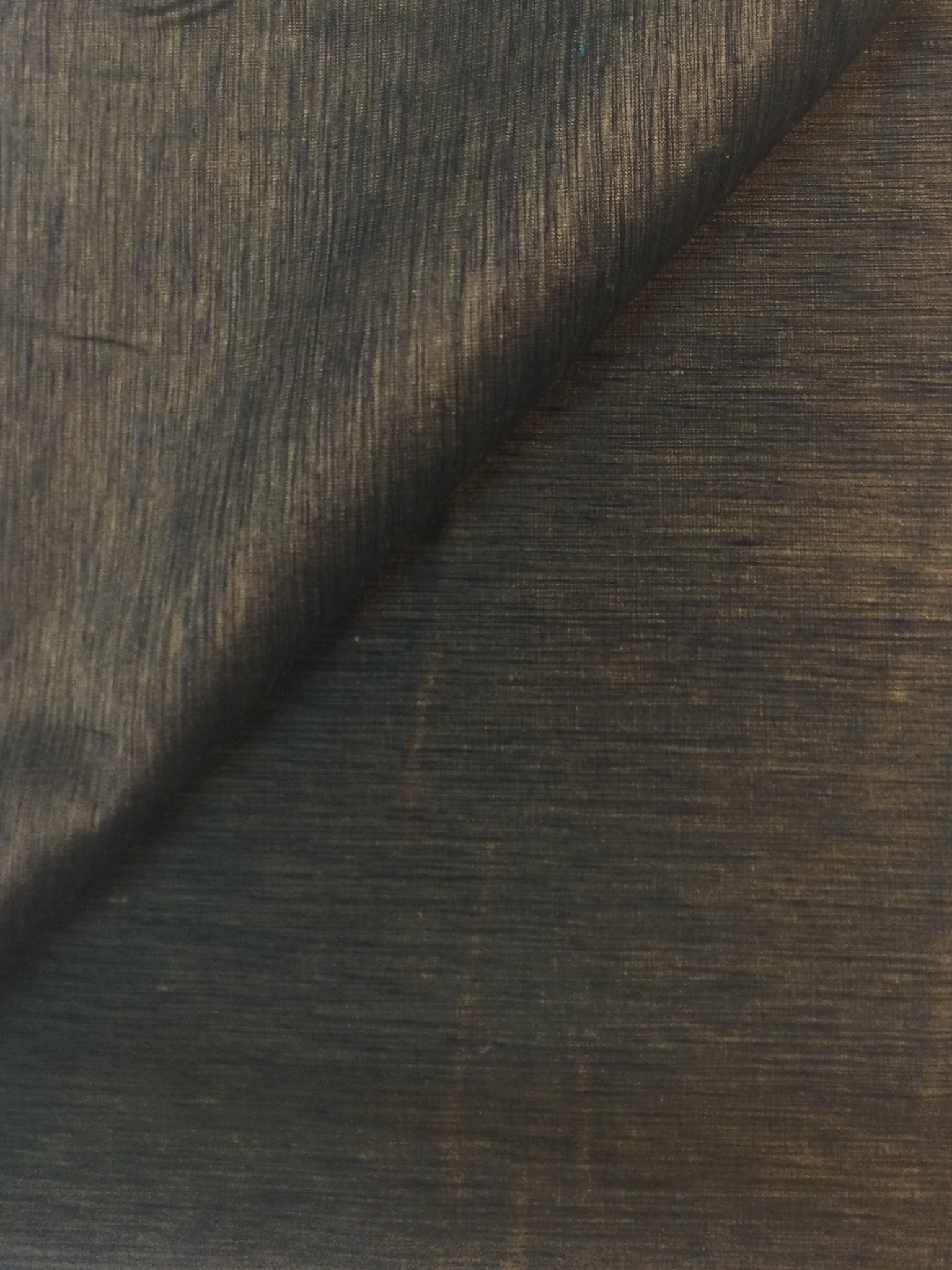 Heathered Silk Shantung in Brown/Black