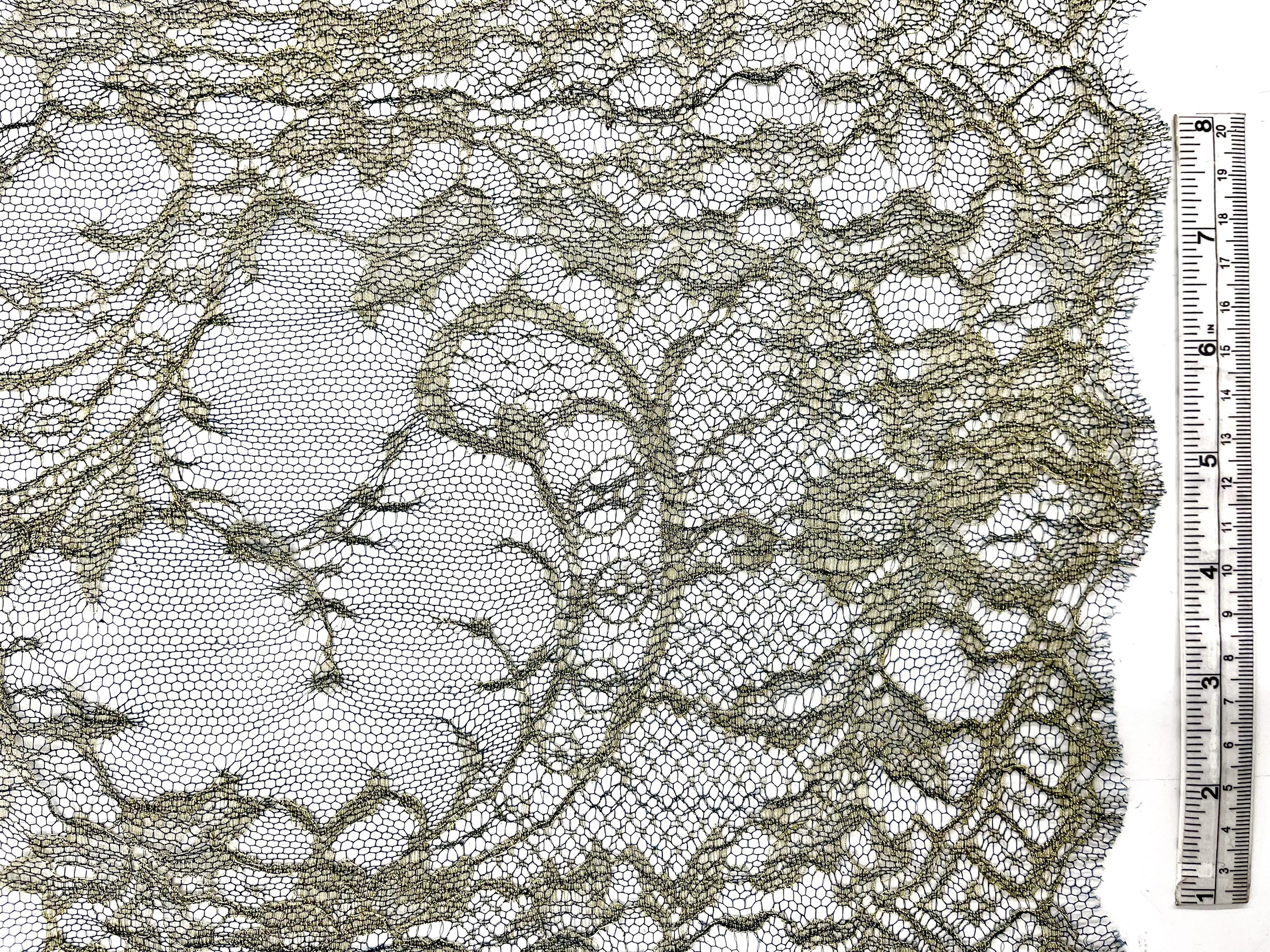 Metallic Chantilly Lace, Made in France