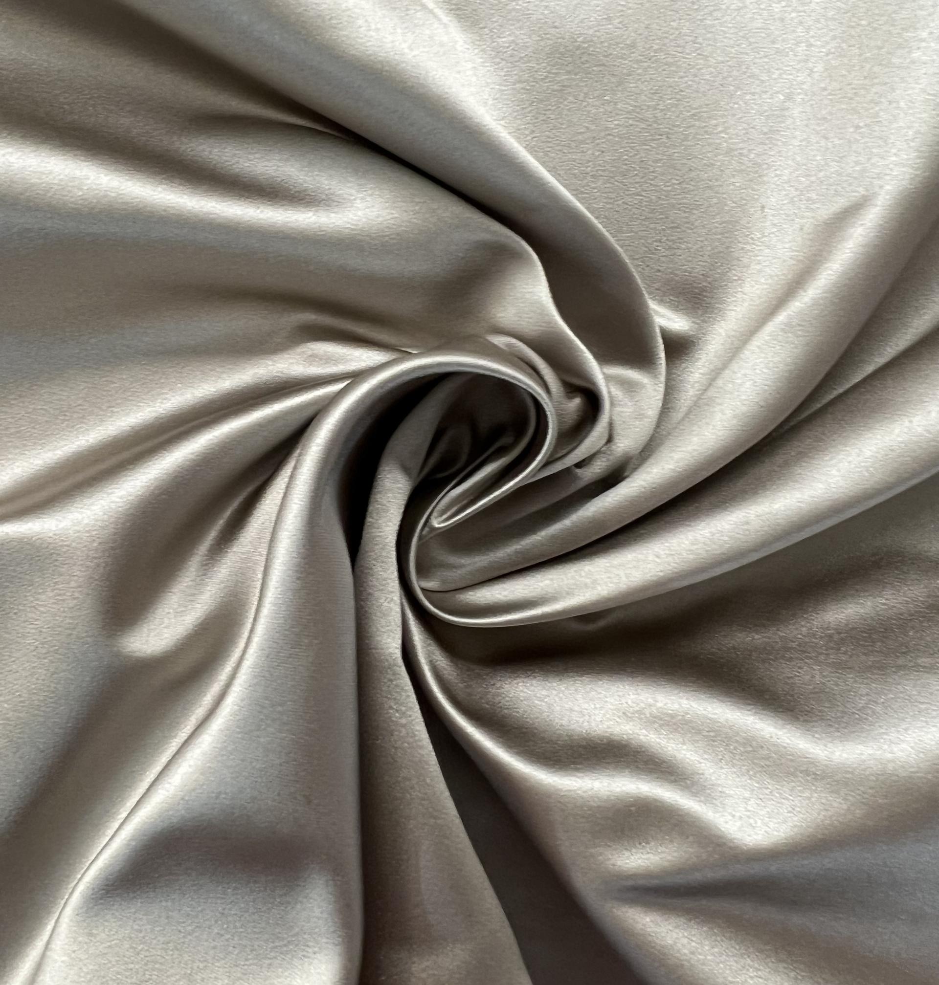 Italian Silk Duchesse Satin in Slate