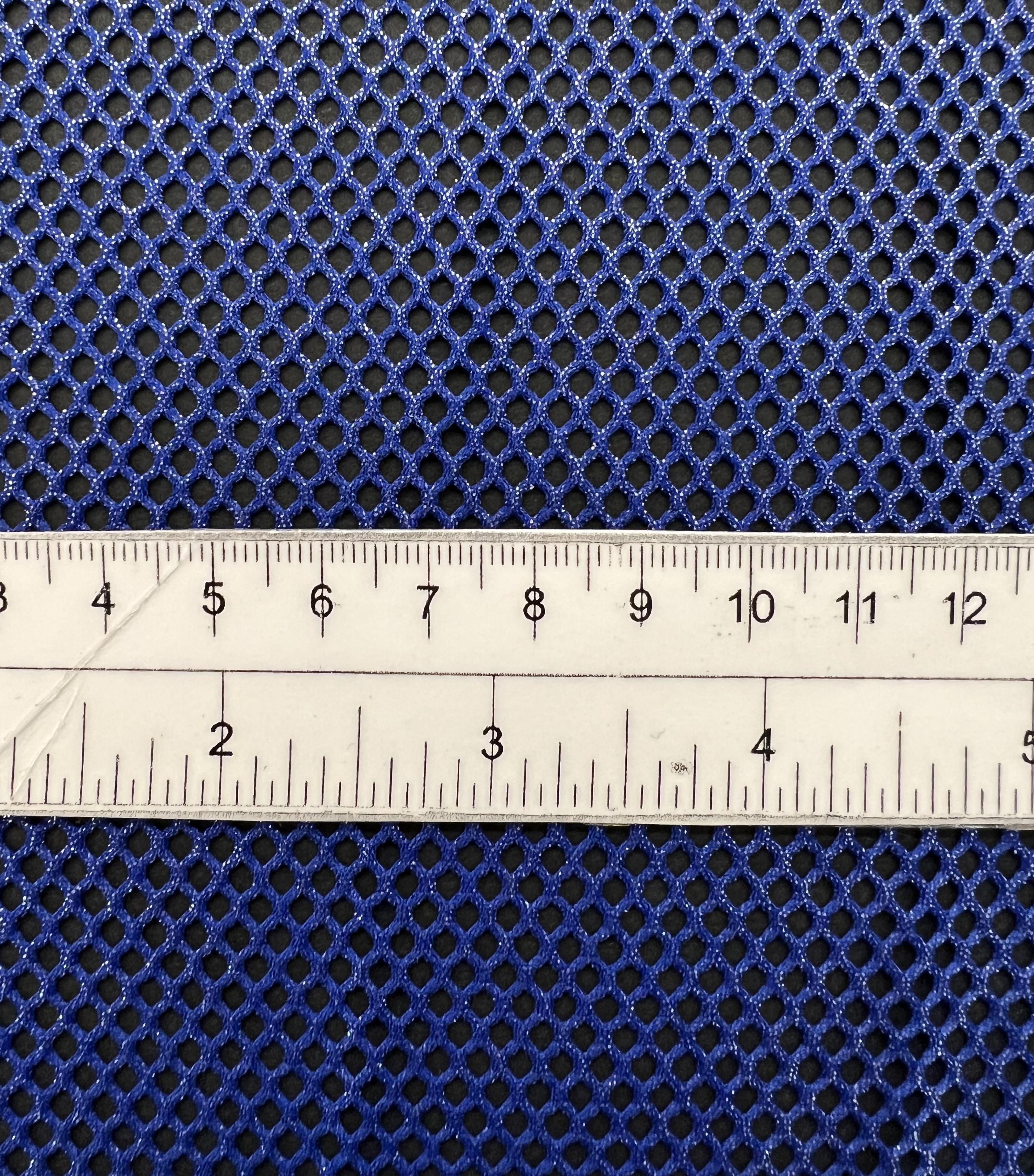 Metallic Silver Foiled Mesh in Royal Blue
