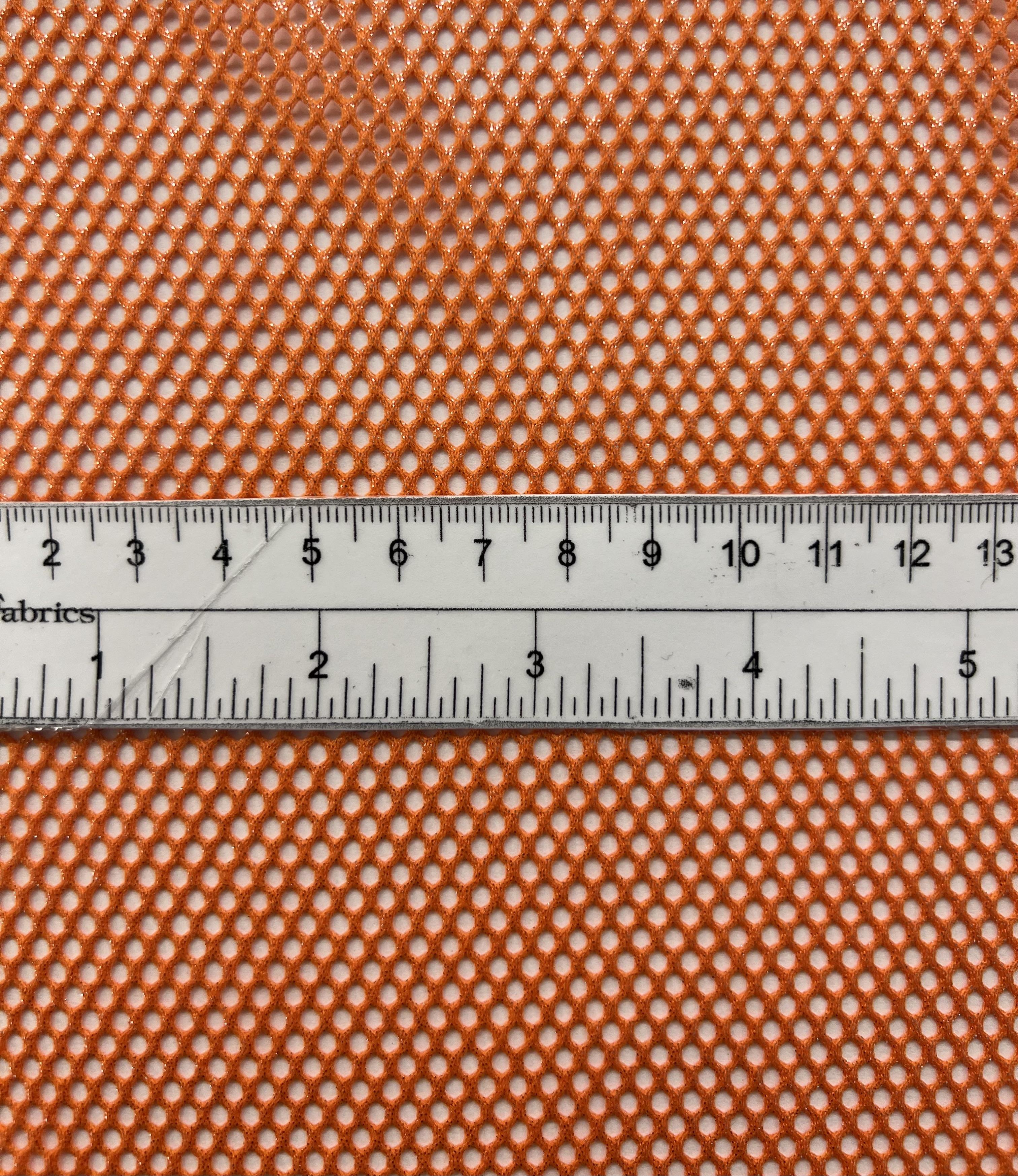 Metallic Silver Foiled Mesh in Orange