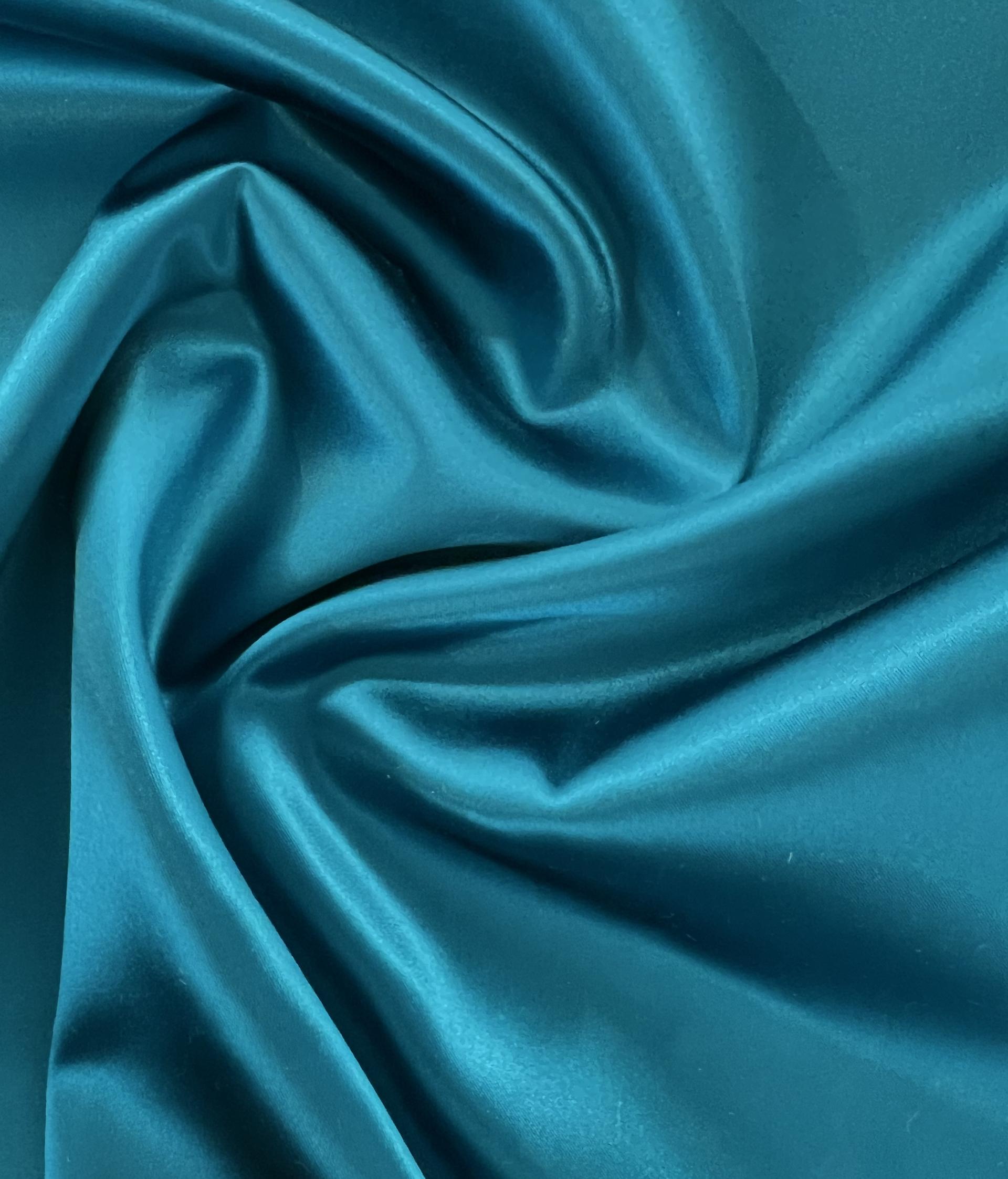 Italian Acetate Stretch Satin in Oasis