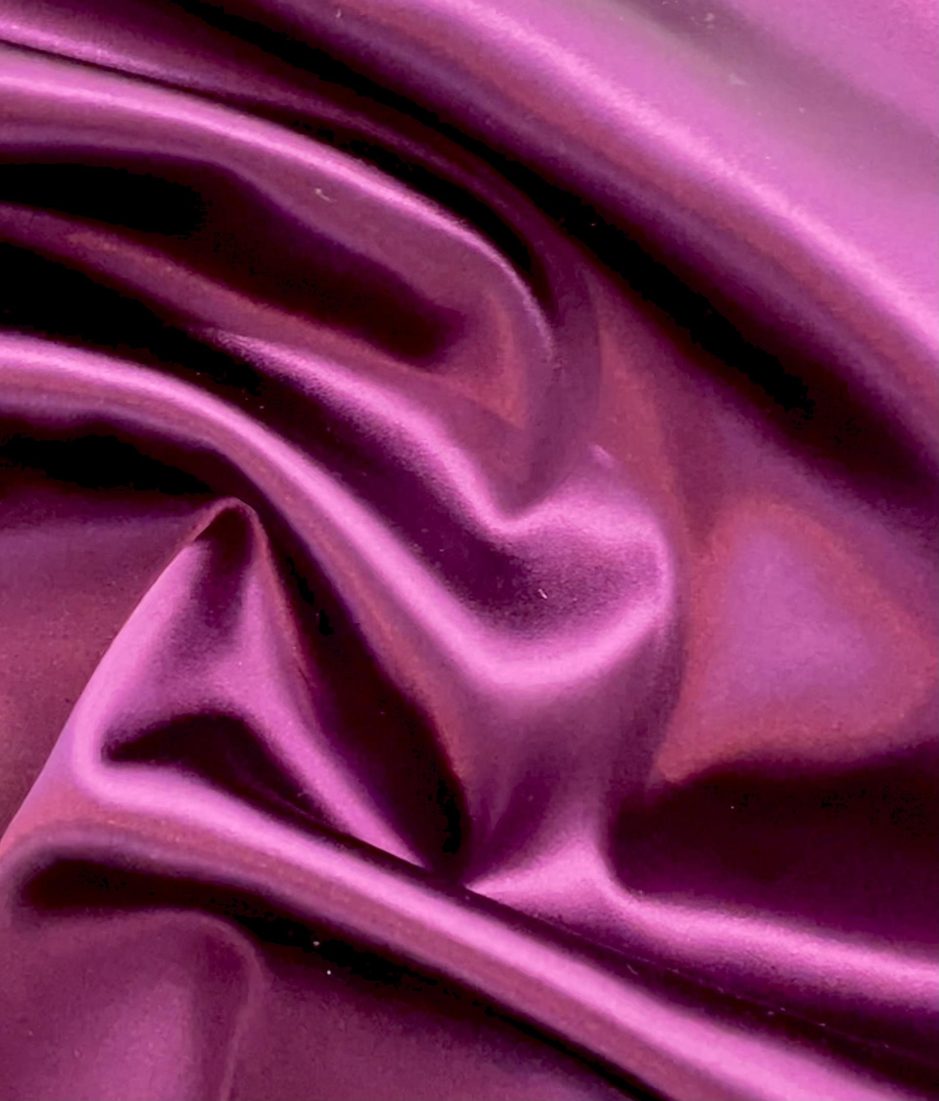 Italian Acetate Stretch Satin in Dark Violet