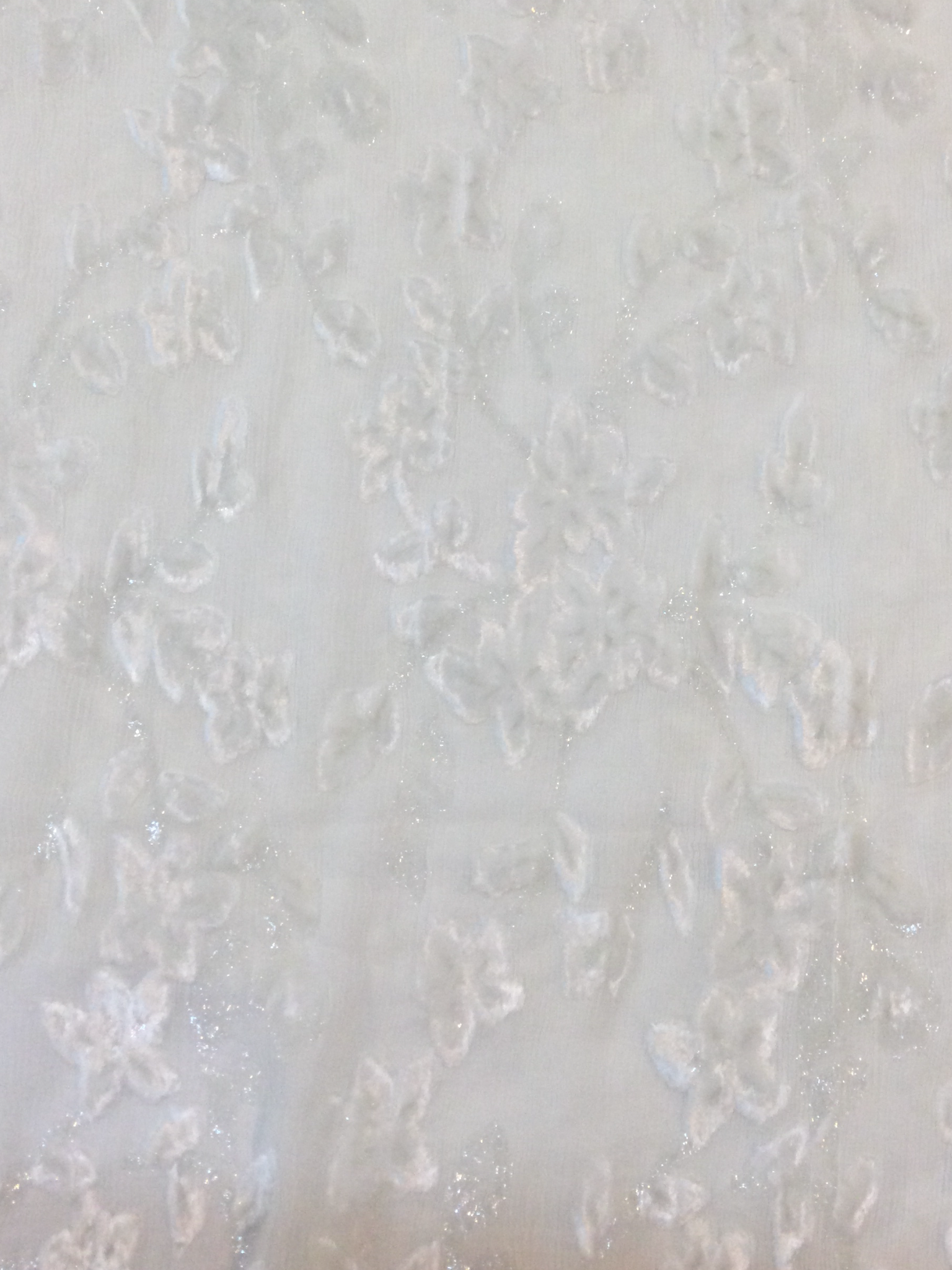 Crinkled Silk and Rayon Burnout Velvet with Lurex